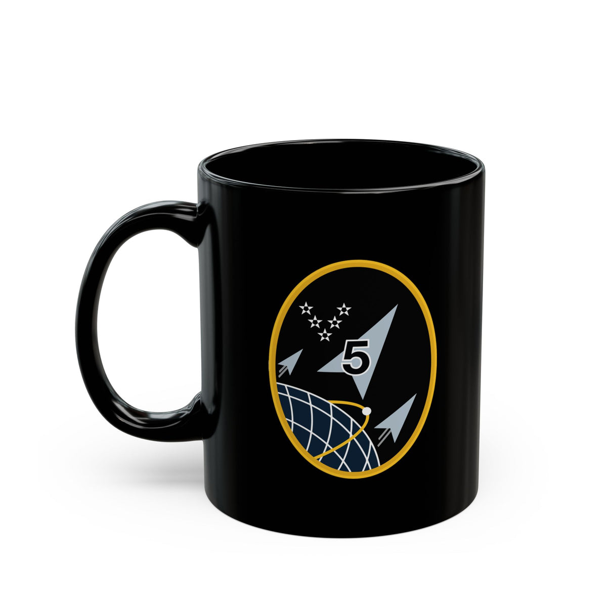Black Mug (11oz, 15oz) - USSF - 5th Space Launch Squadron wo txt X 300
