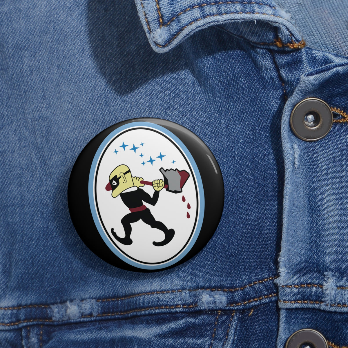 Custom Pin Button - USSF - 25th Space Range Squadron wo txt