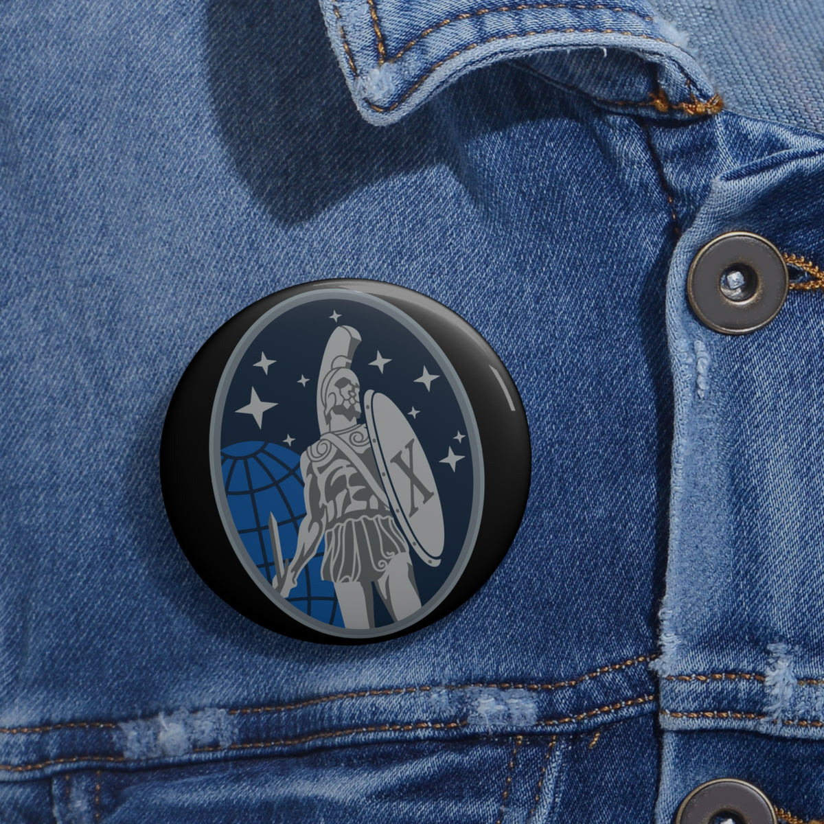 Custom Pin Button - USSF - 10th Space Warning Squadron wo txt