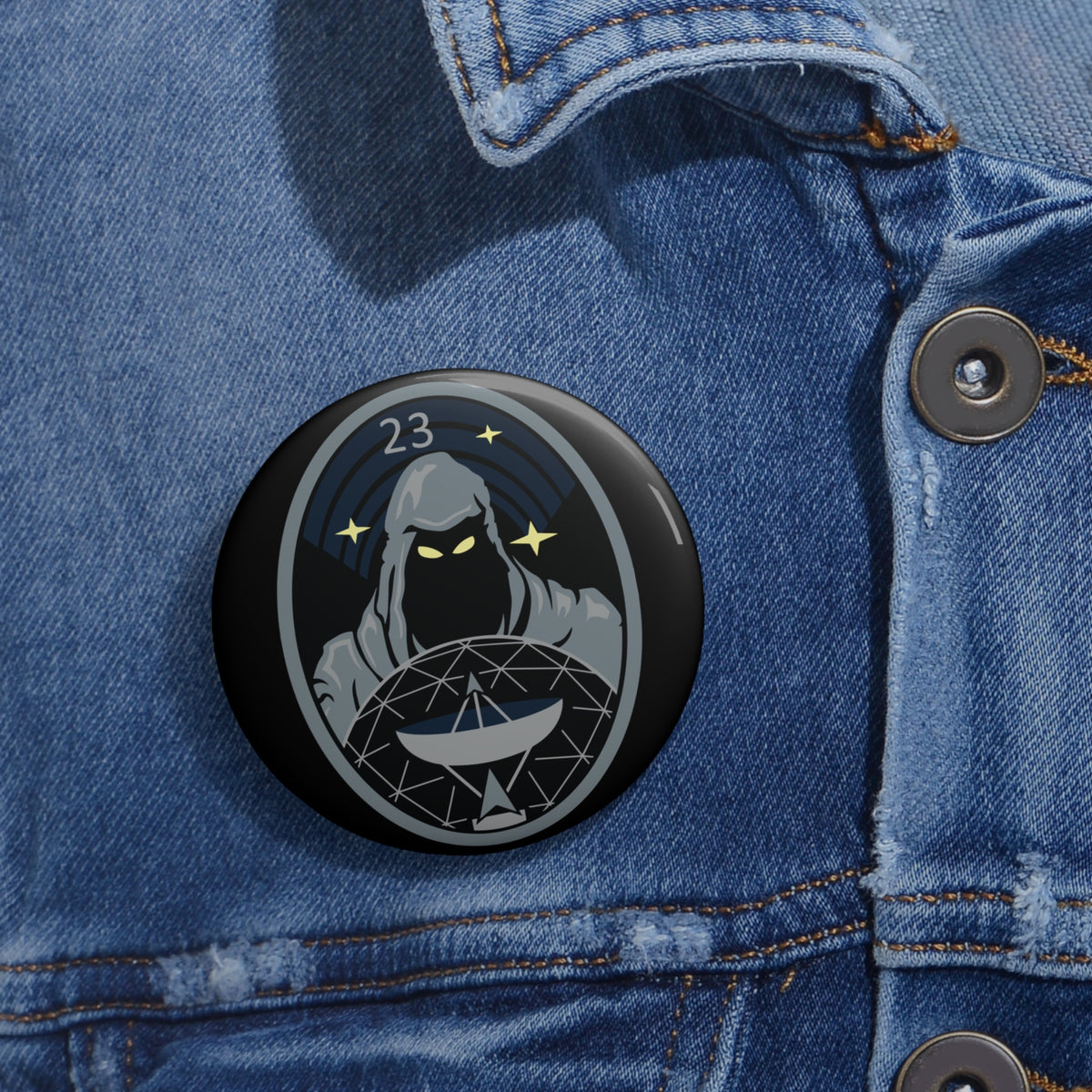 Custom Pin Button - USSF - 23rd Space Operations Squadron wo txt