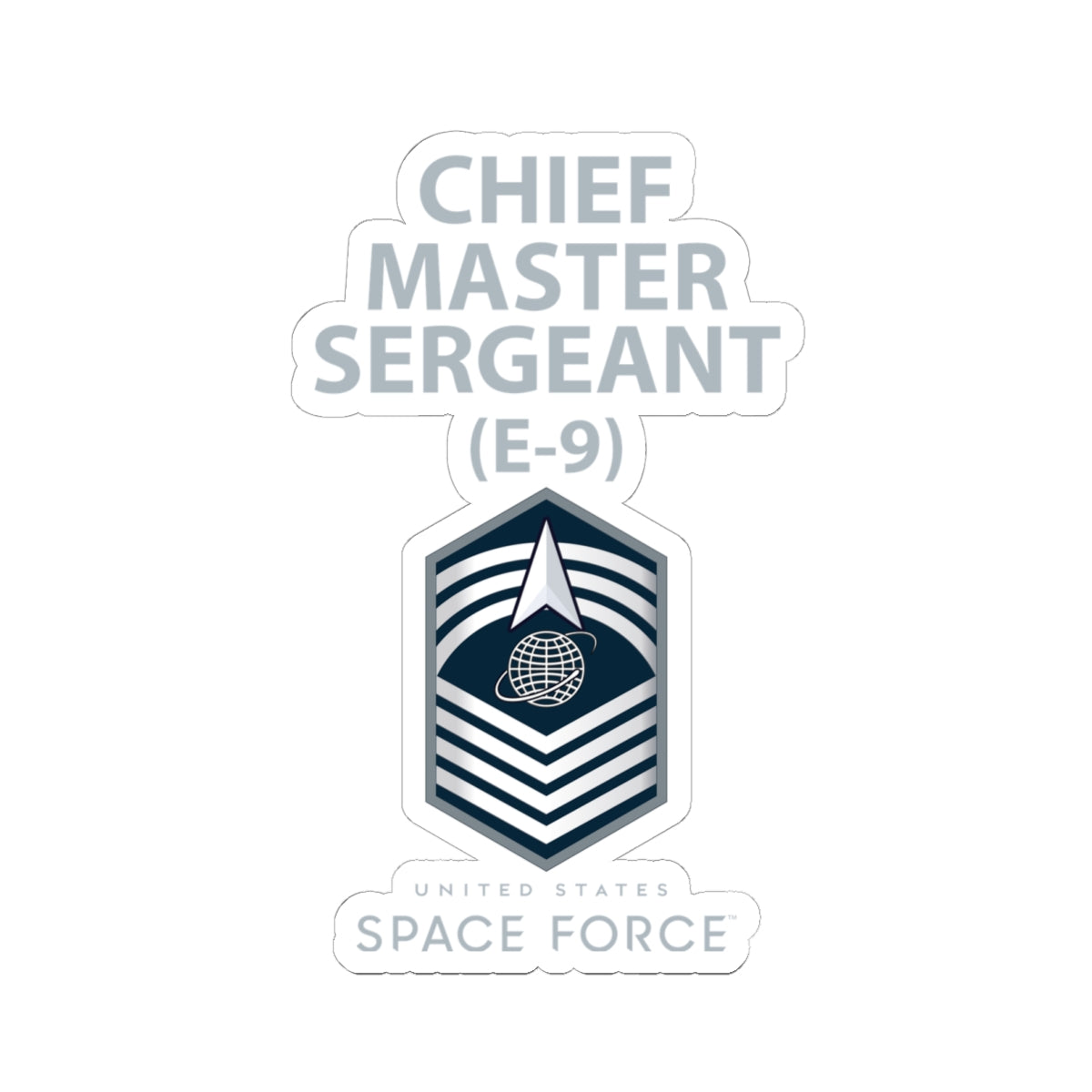 Kiss-Cut Stickers - USSF - E9 Chief Master Sergeant - US Space Force X 300