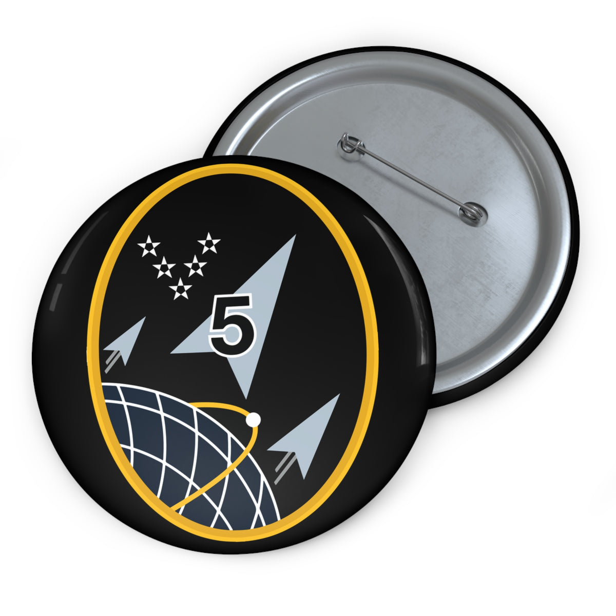 Custom Pin Button - USSF - 5th Space Launch Squadron wo txt X 300