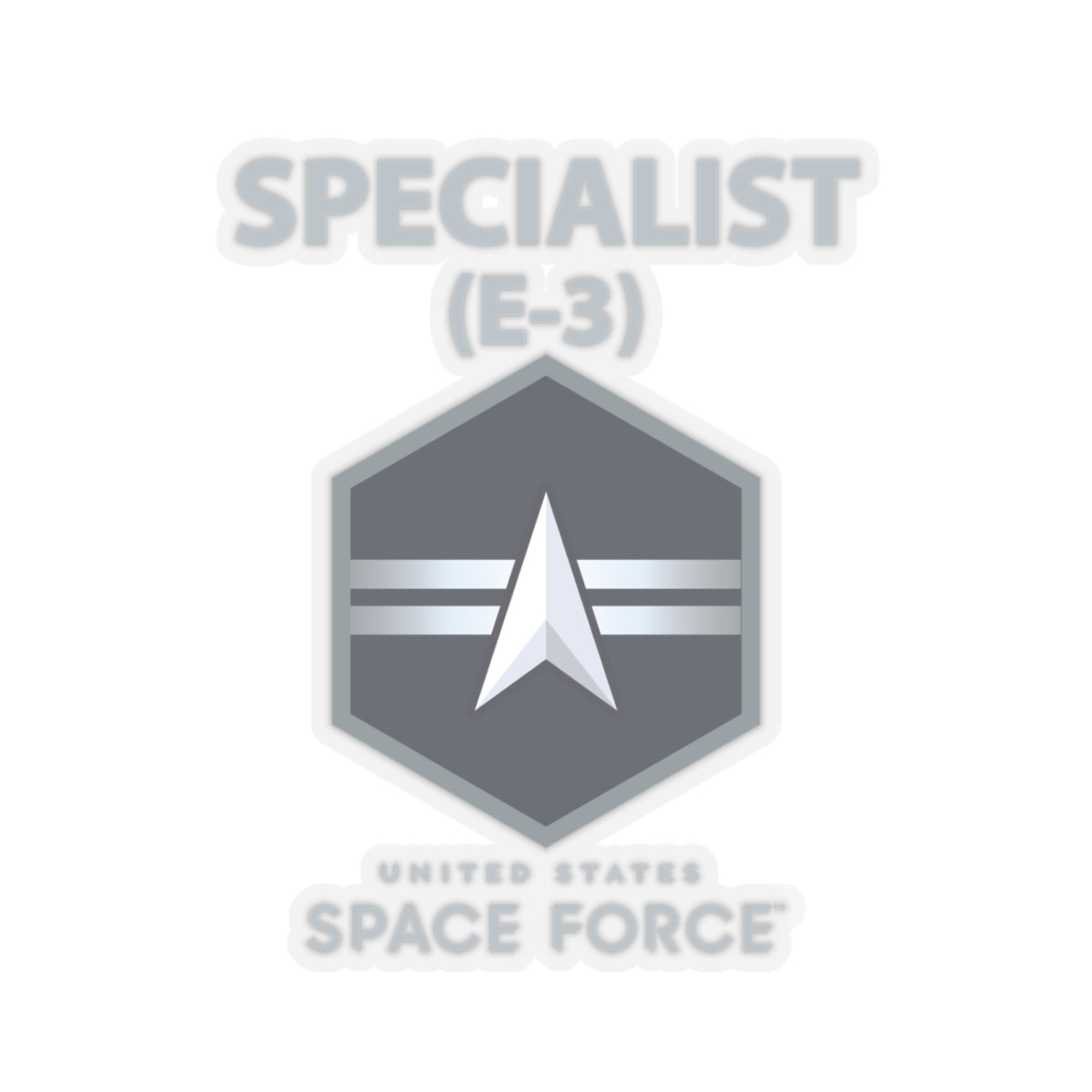 Kiss-Cut Sticker - USSF - E3 Specialist - US Space Force