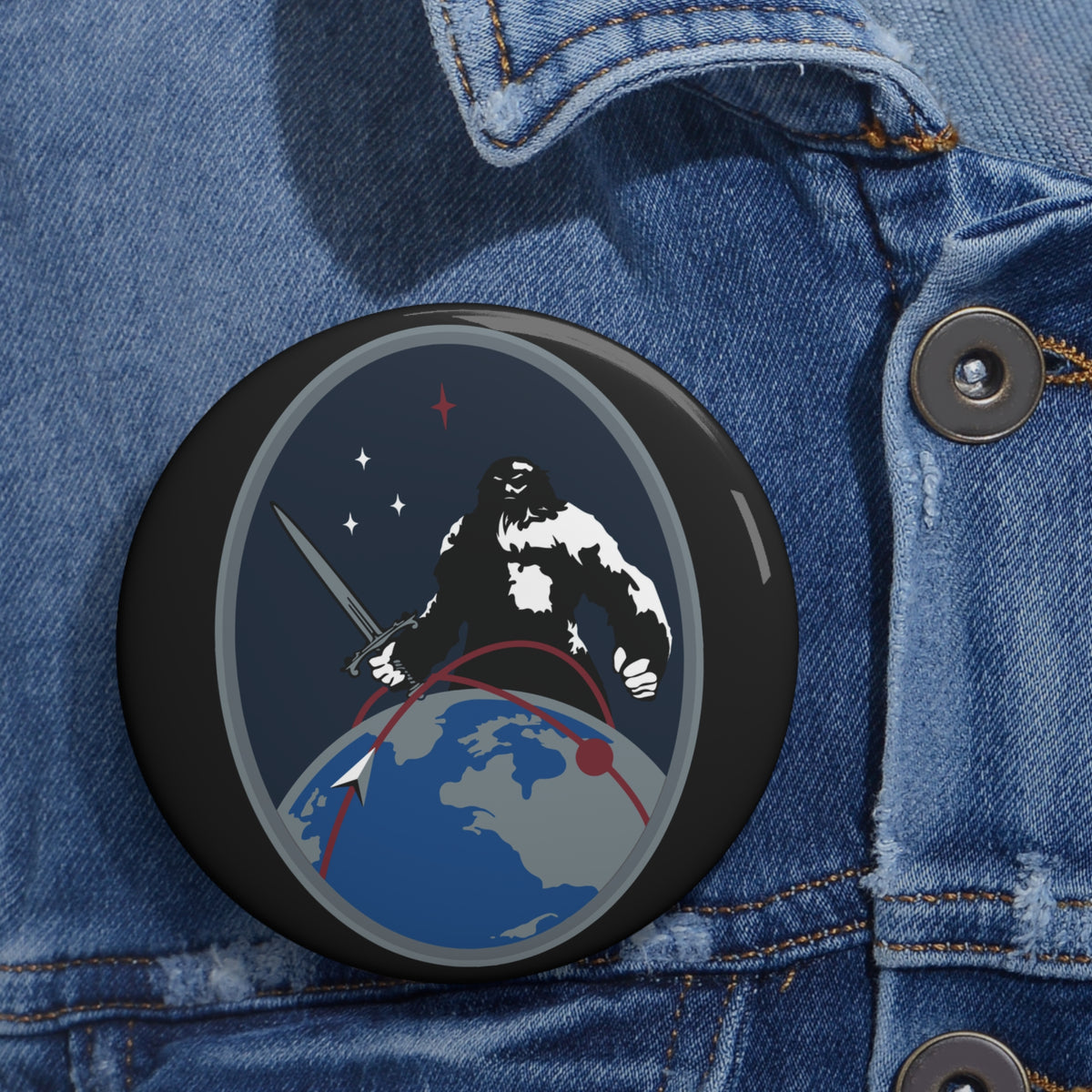 Custom Pin Button - USSF - 9th Combat Training Squadron wo txt