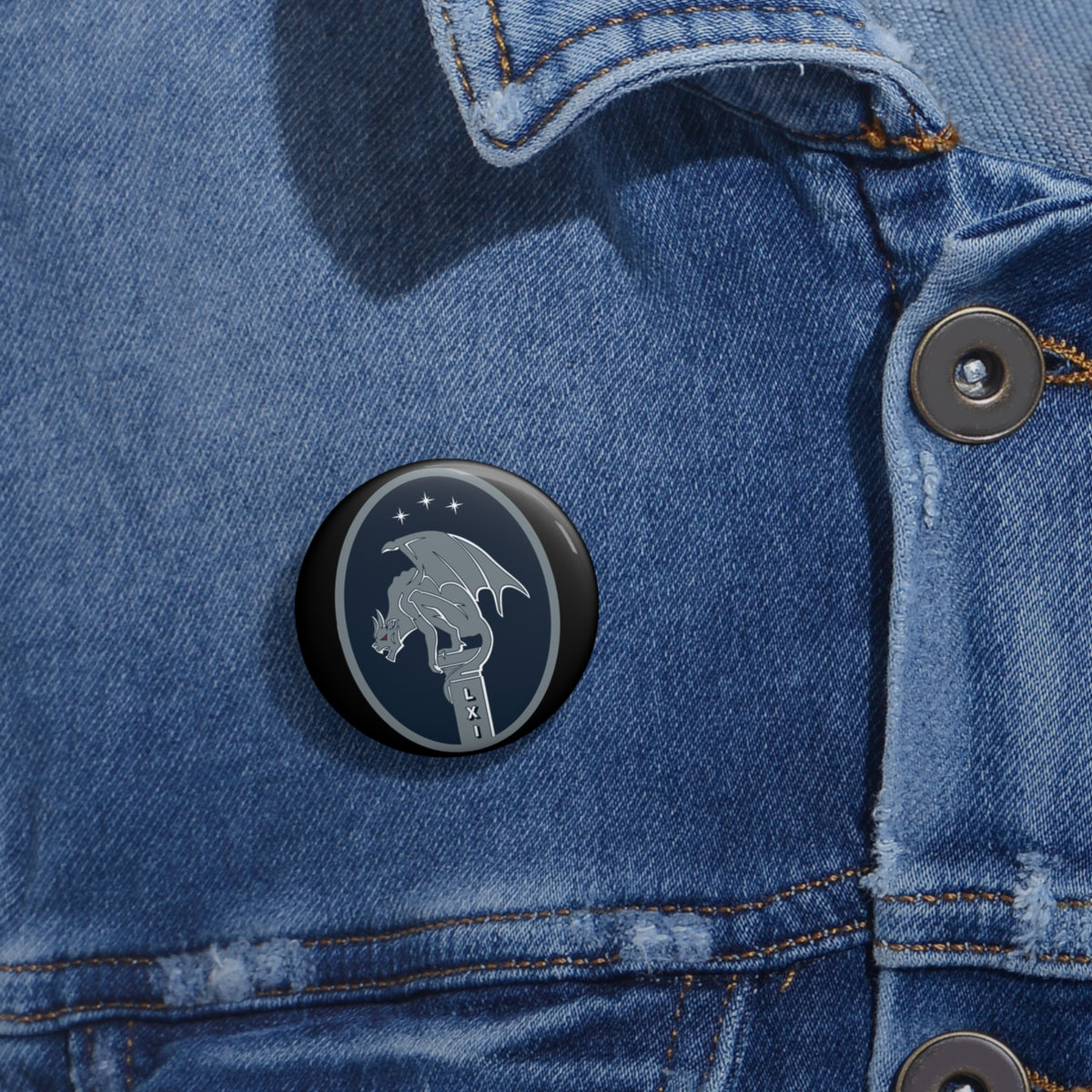 Custom Pin Button - USSF - 61st Cyberspace Squadron wo txt