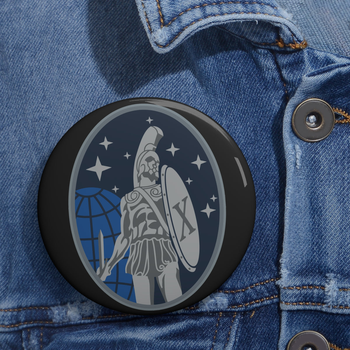 Custom Pin Button - USSF - 10th Space Warning Squadron wo txt