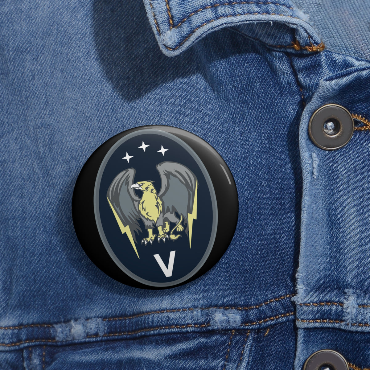 Custom Pin Button - USSF - 5th Electromagnetic Warfare Squadron wo txt X 300