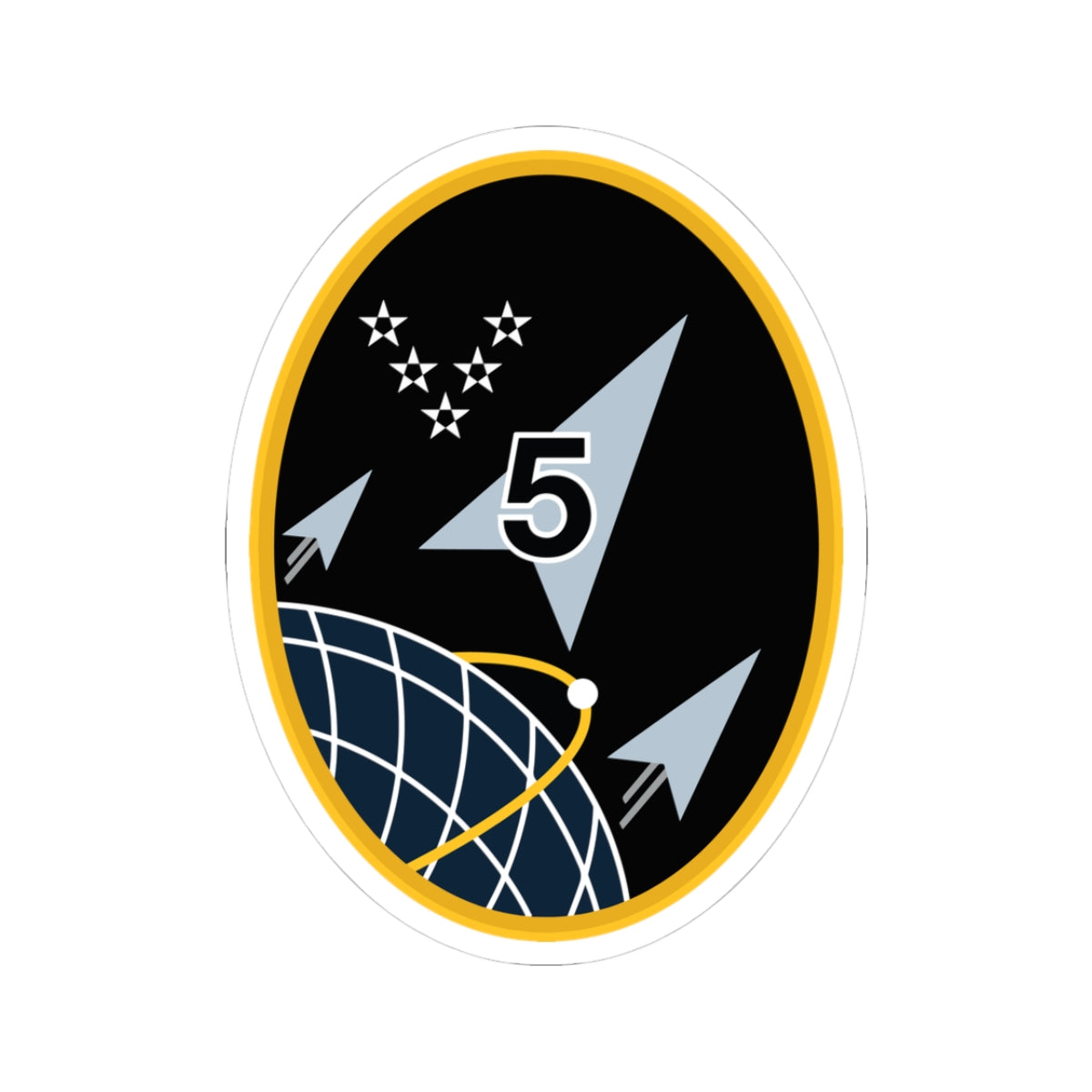 Kiss-Cut Sticker - USSF - 5th Space Launch Squadron wo txt X 300
