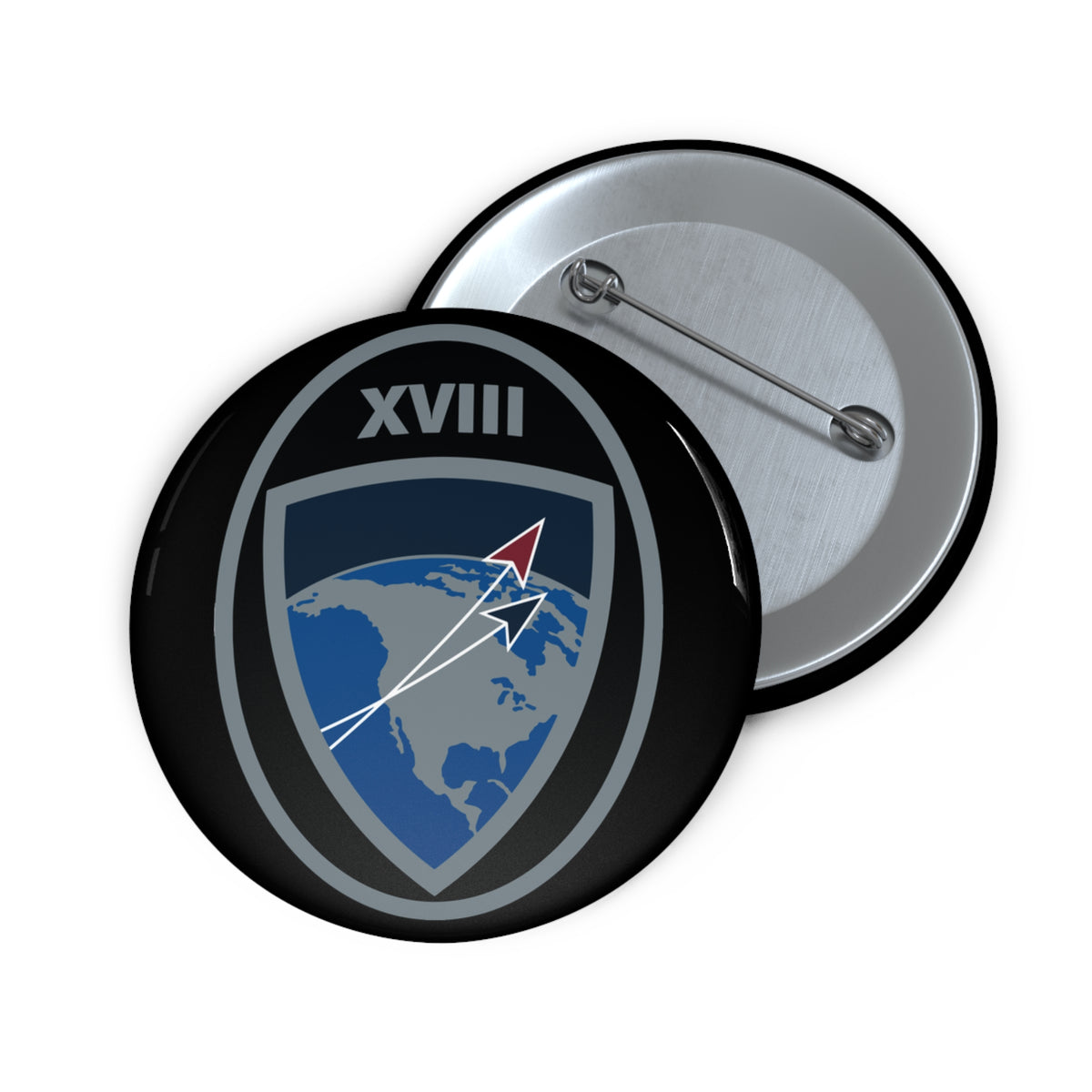 Custom Pin Button - USSF - 18th Space Defense Squadron wo txt
