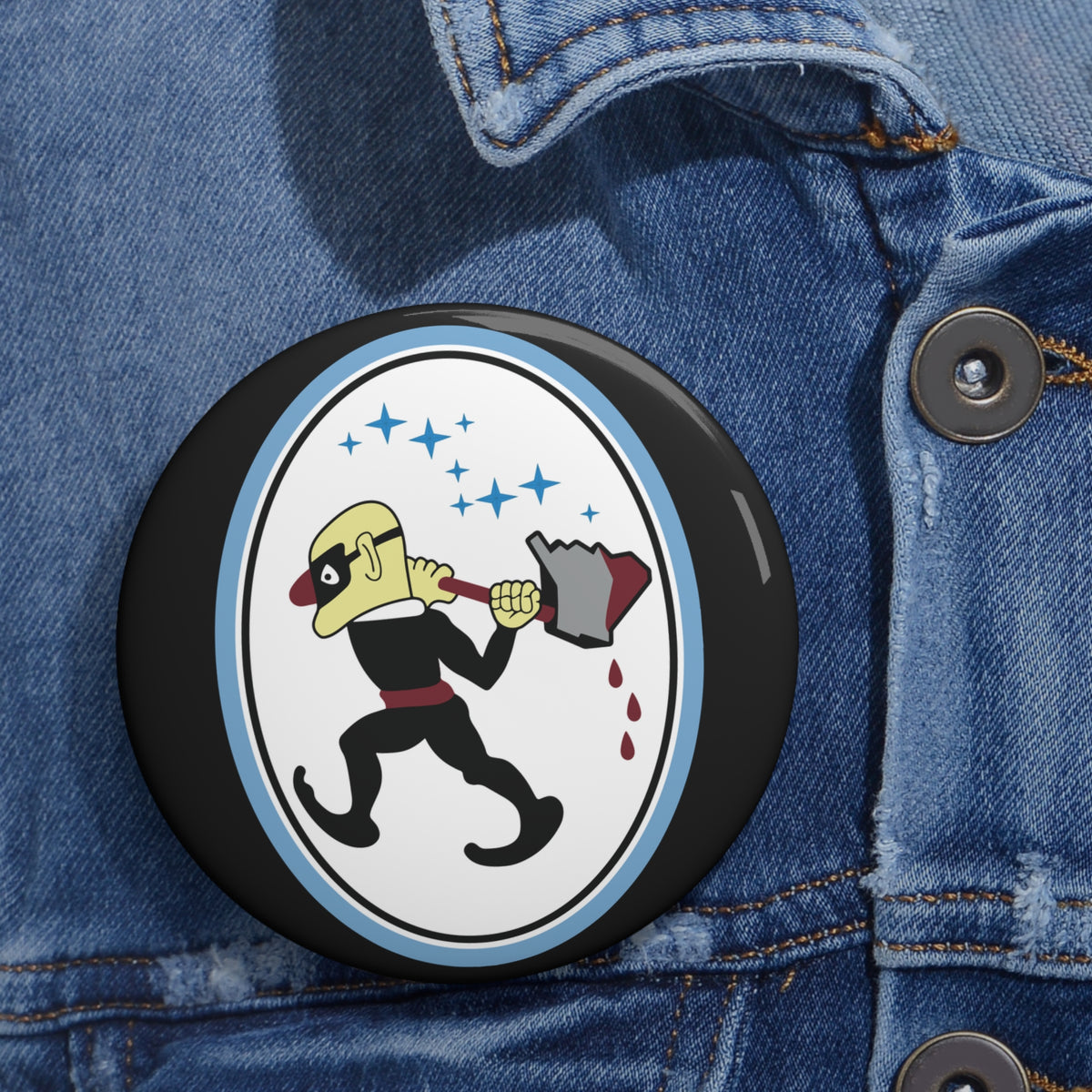 Custom Pin Button - USSF - 25th Space Range Squadron wo txt