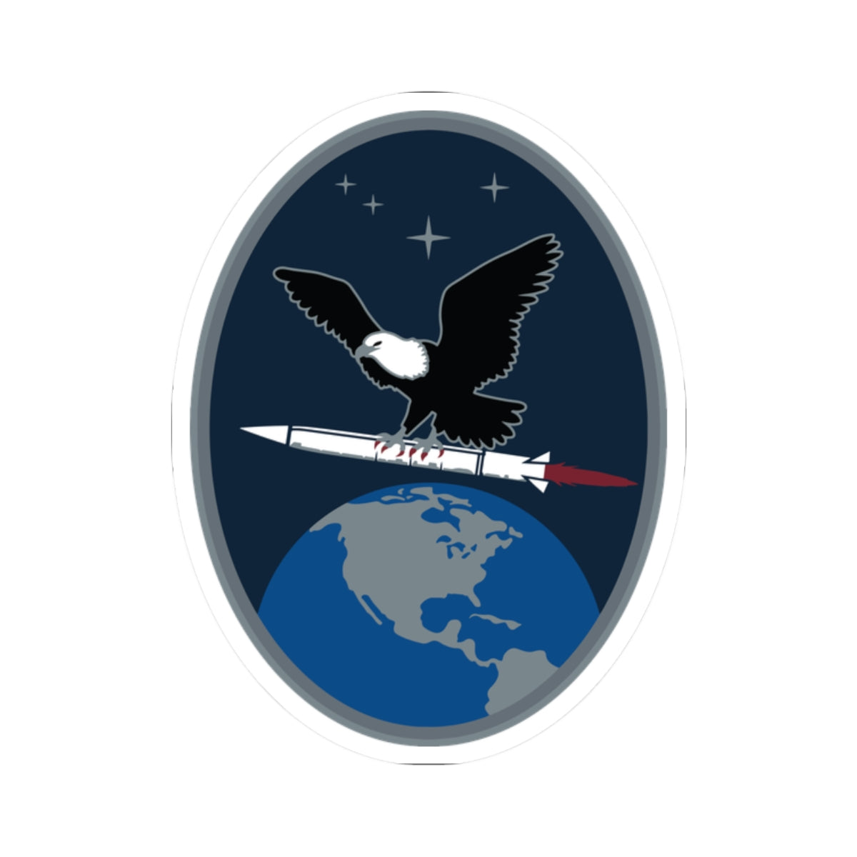 Kiss-Cut Sticker - USSF - 2nd Space Warning Squadron wo txt X 300