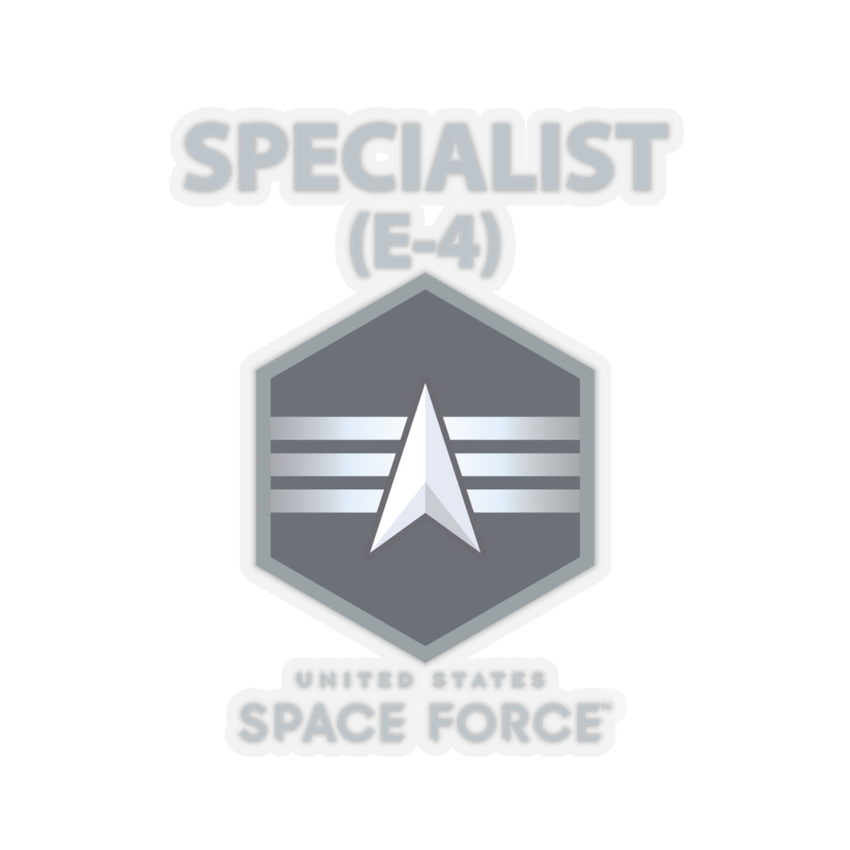 Kiss-Cut Sticker - USSF - E4 Specialist - US Space Force