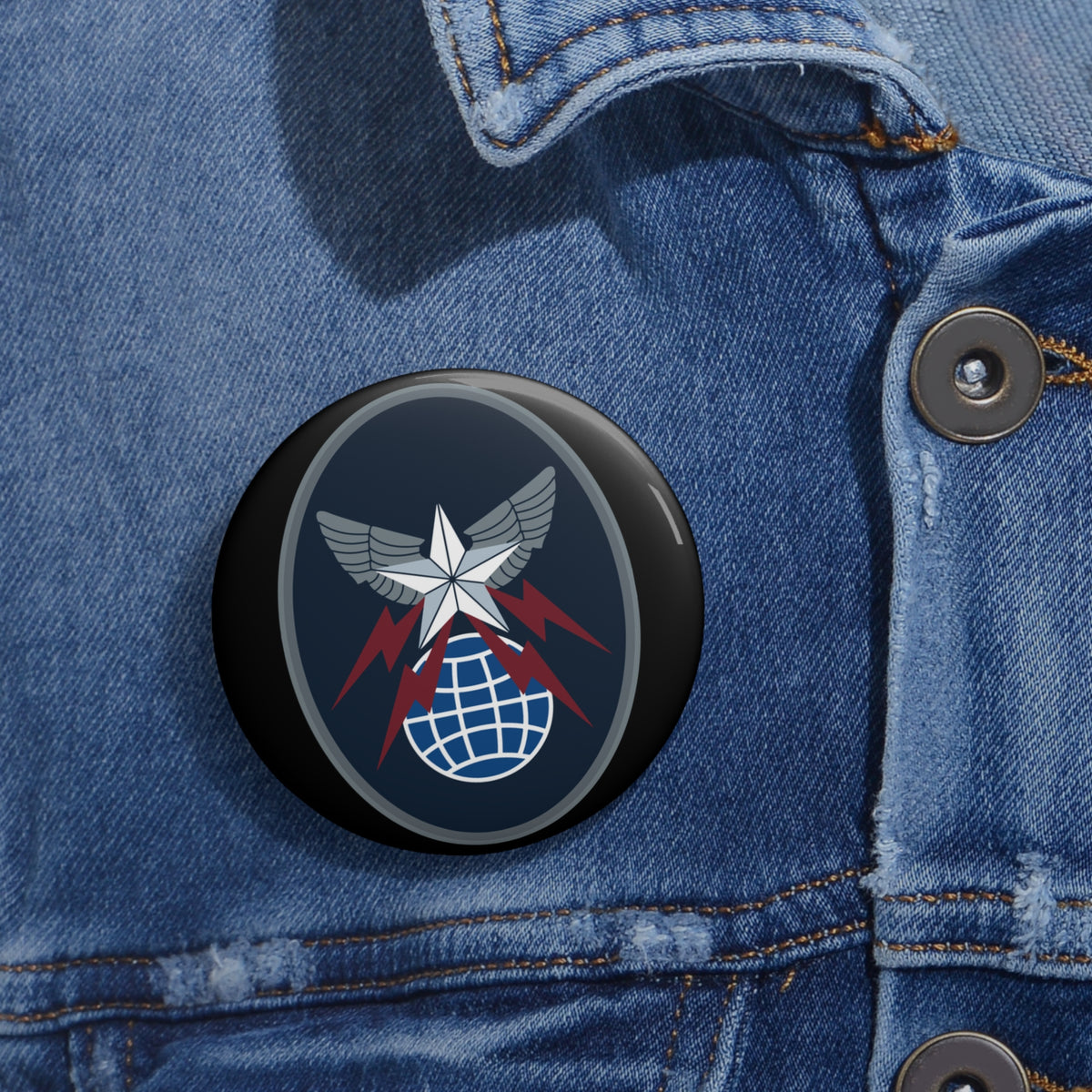 Custom Pin Button — USSF - 4th Space Operations Squadron wo txt X 300