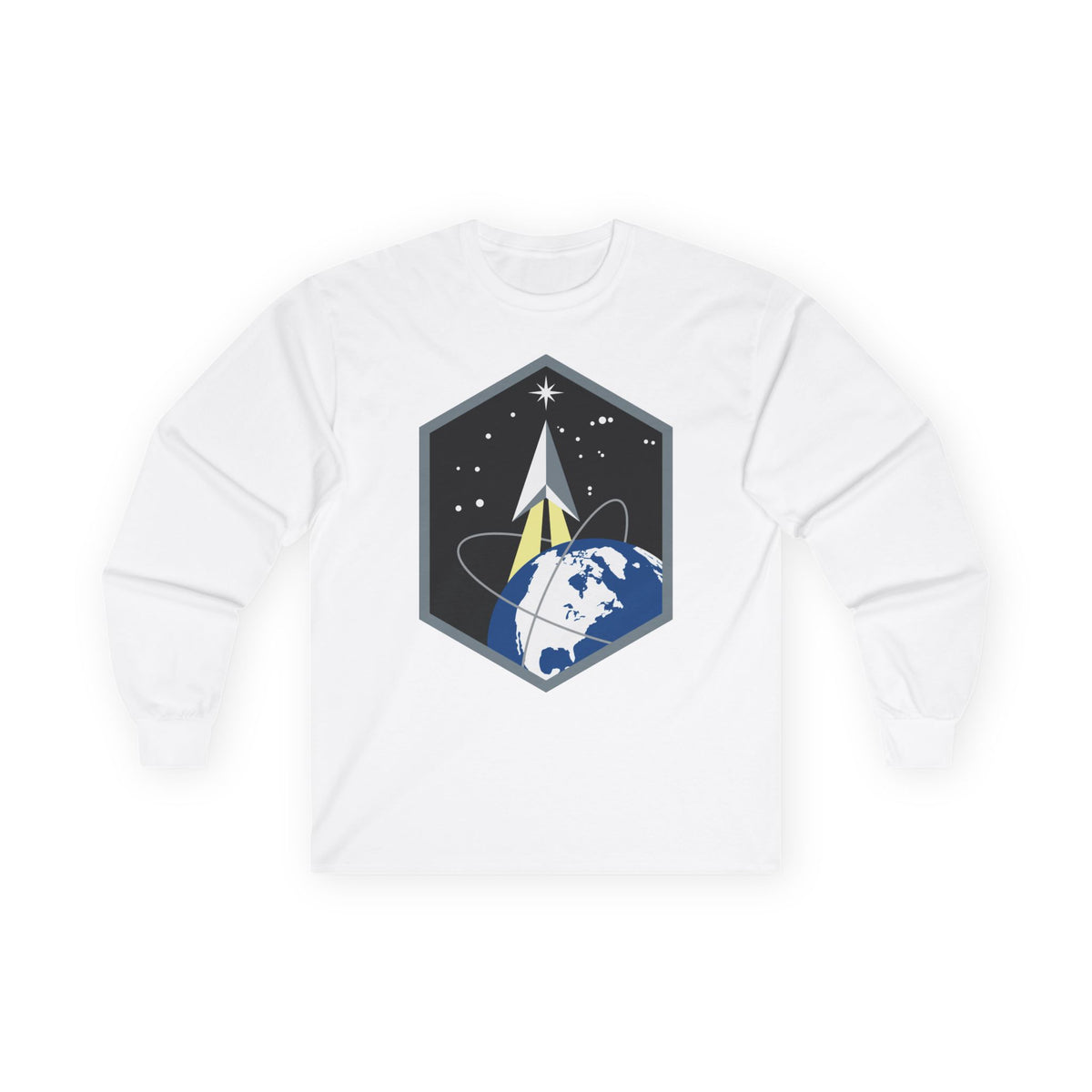 Unisex Ultra Cotton Long Sleeve Tee - USSF - Space Base Delta 2 wo txt