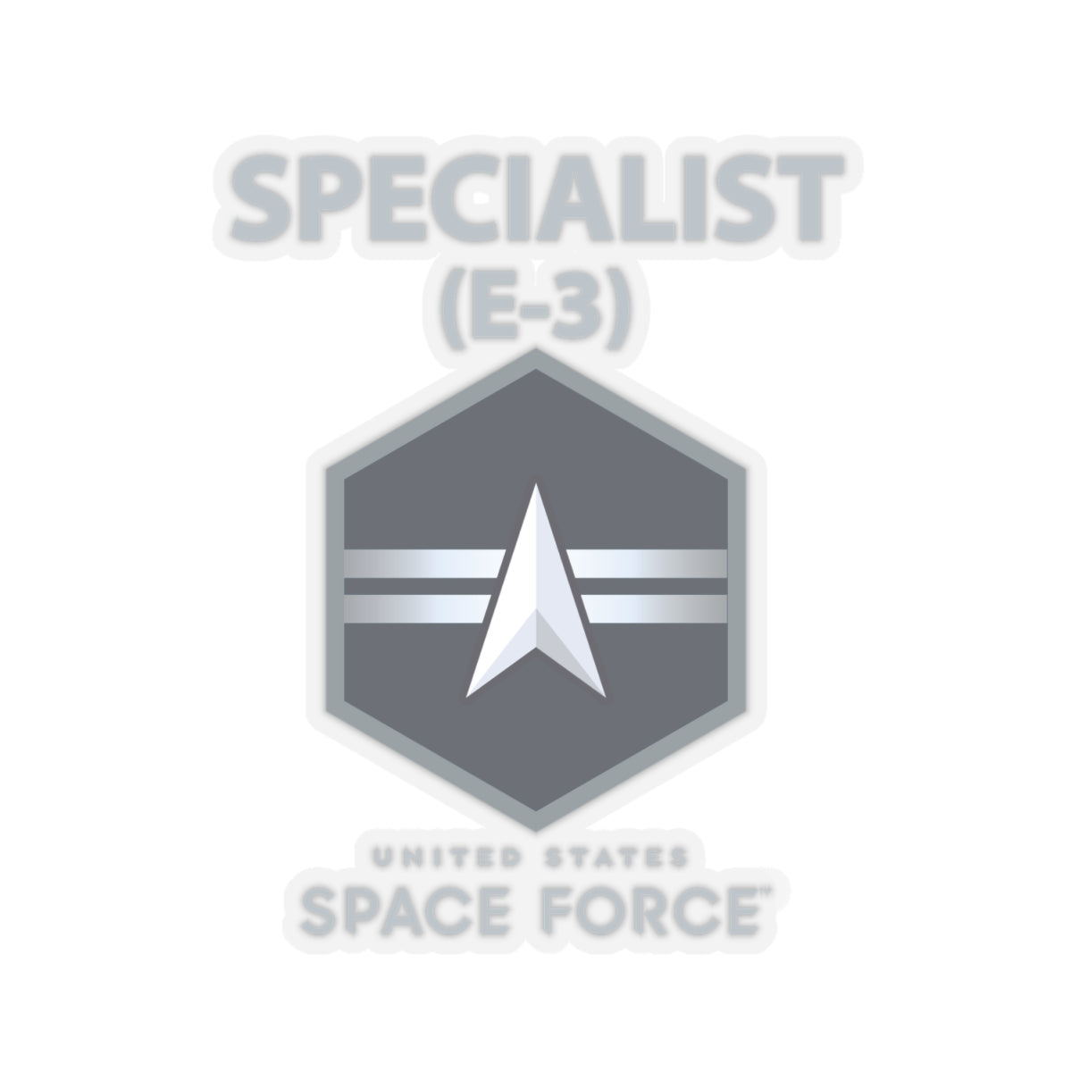 Kiss-Cut Sticker - USSF - E3 Specialist - US Space Force