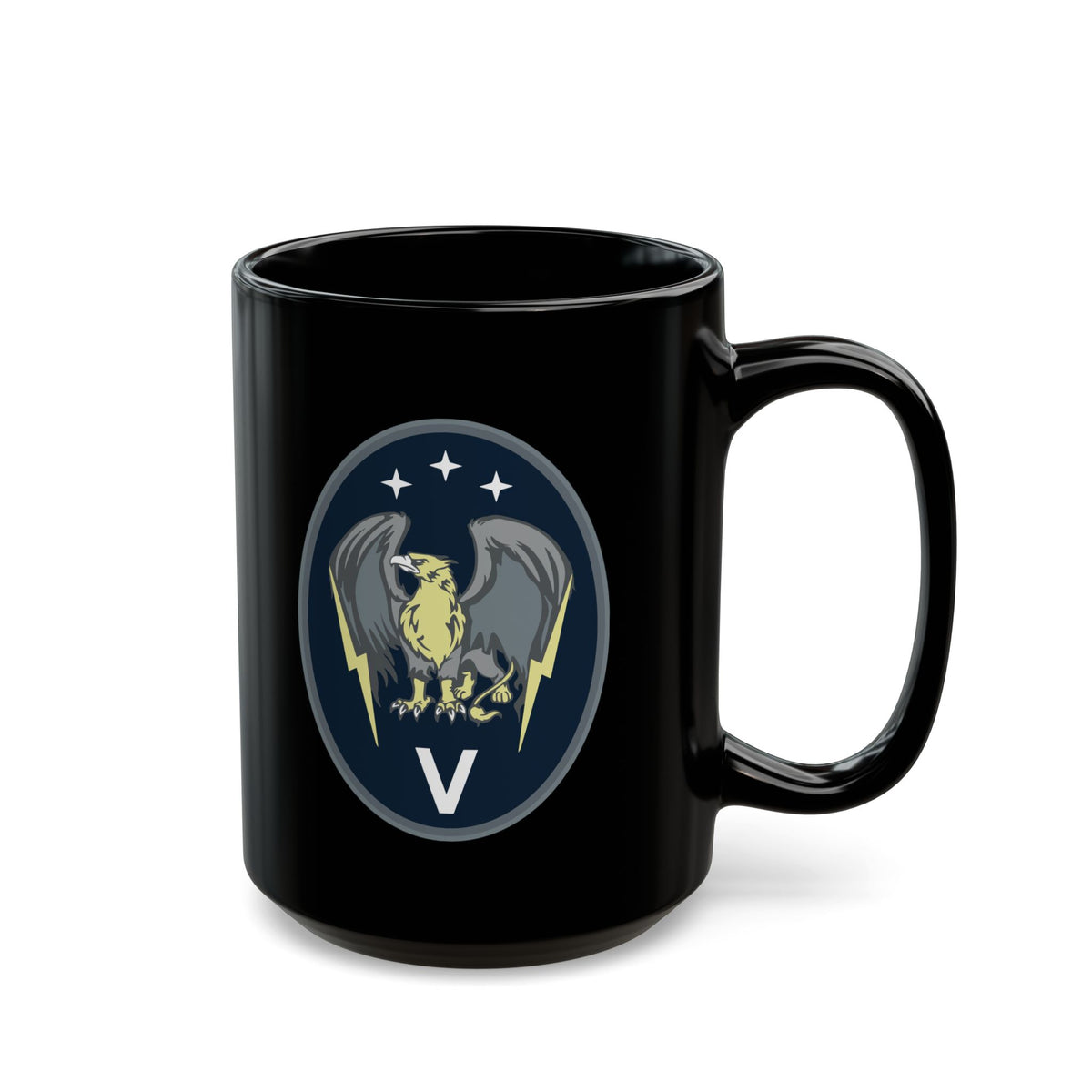 Black Mug (11oz, 15oz) - USSF - 5th Electromagnetic Warfare Squadron wo txt X 300