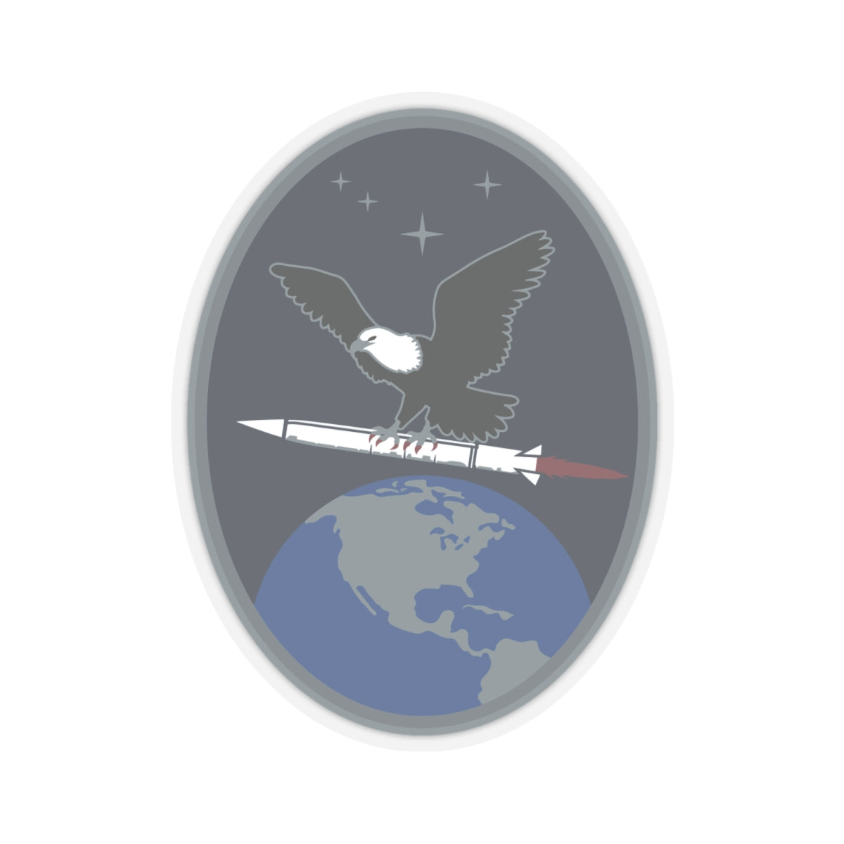 Kiss-Cut Sticker - USSF - 2nd Space Warning Squadron wo txt X 300