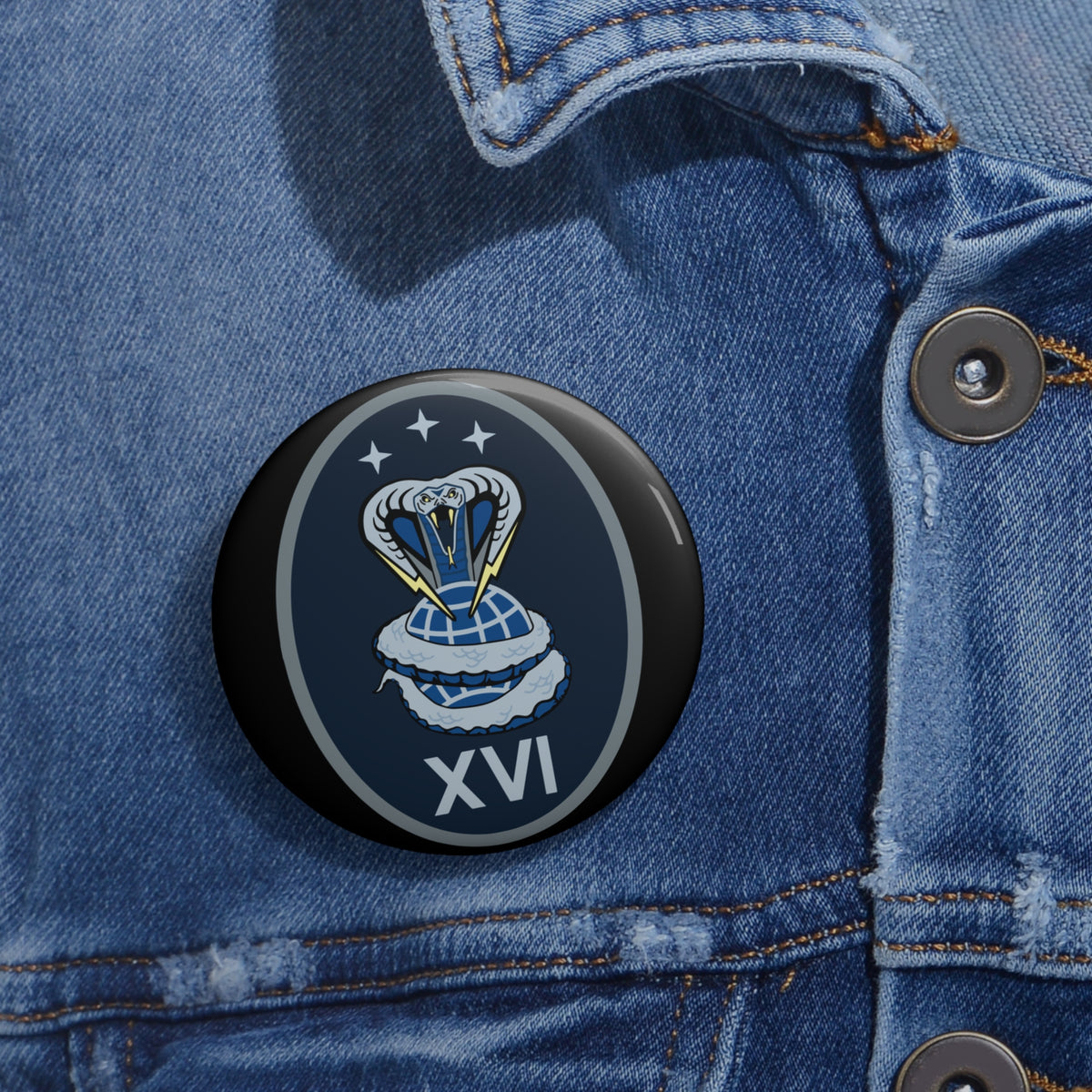 Custom Pin Button - USSF - 16th Electromagnetic Warfare Squadron wo txt