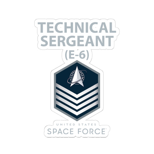 Kiss-Cut Sticker - USSF - E6 Technical Sergeant - US Space Force