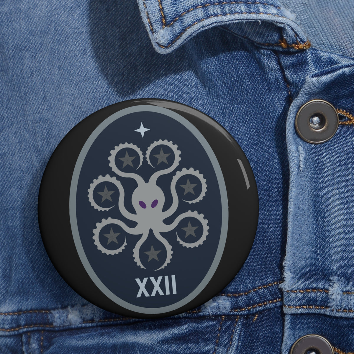 Custom Pin Button - USSF - 22nd Space Operations Squadron wo txt