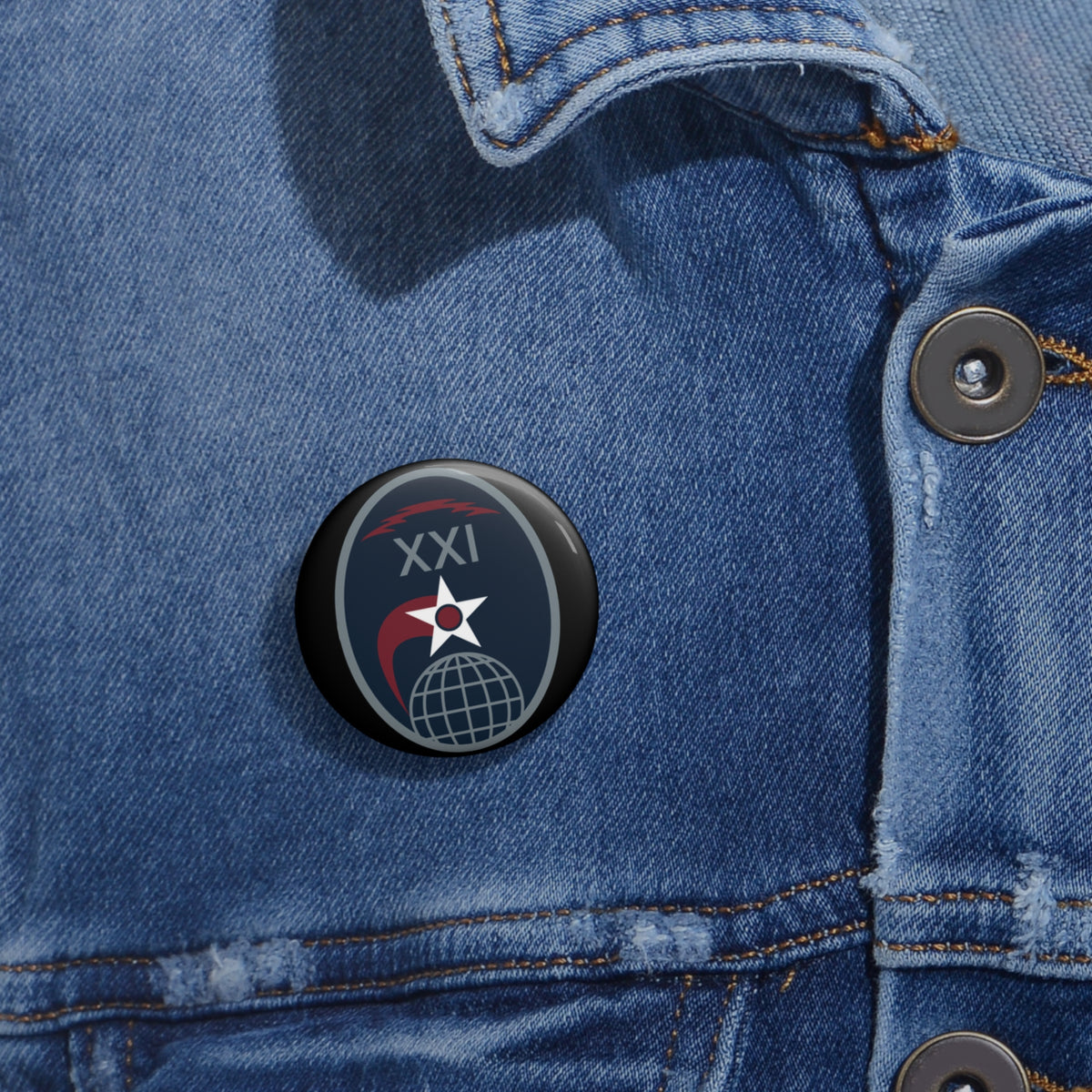Custom Pin Button - USSF - 21st Space Operations Squadron wo txt