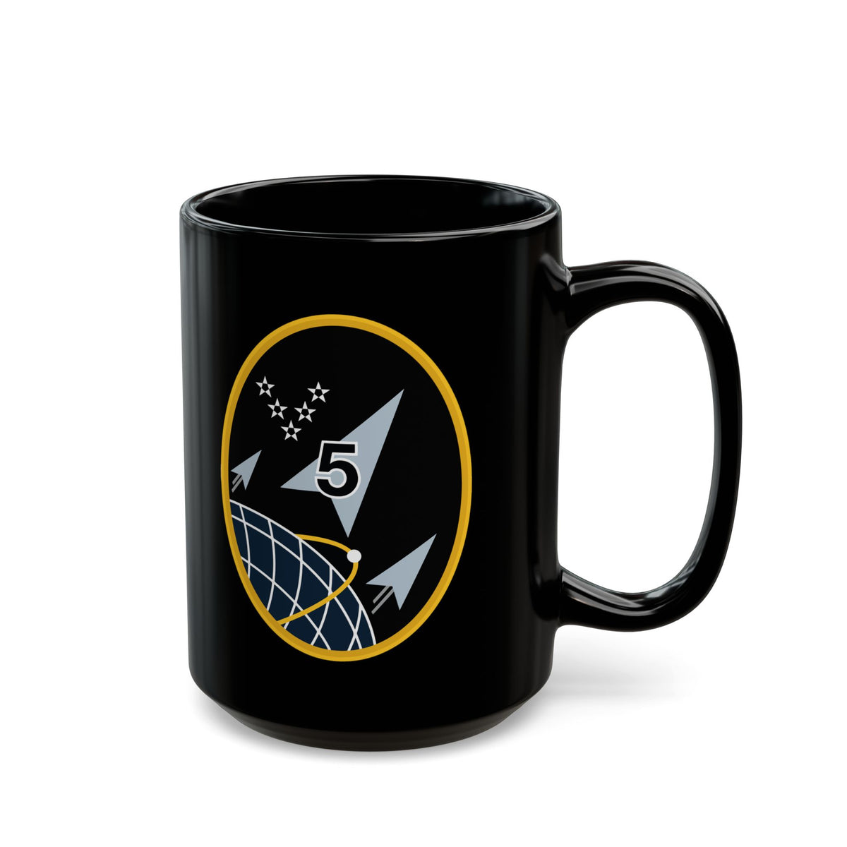 Black Mug (11oz, 15oz) - USSF - 5th Space Launch Squadron wo txt X 300