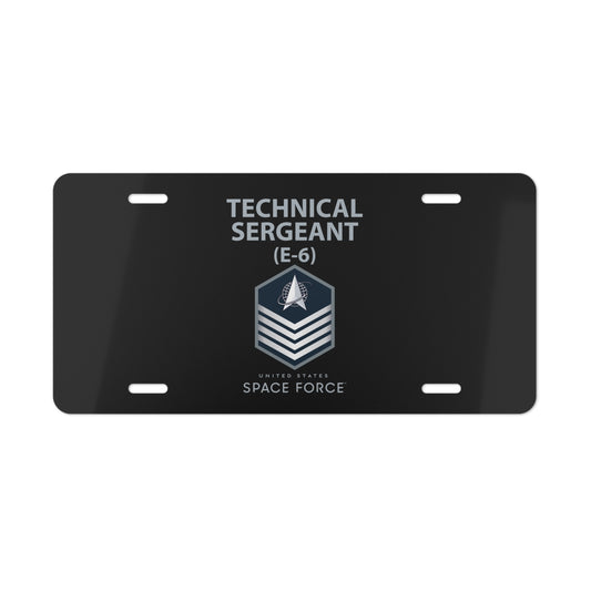 Vanity Plate - USSF - E6 Technical Sergeant - US Space Force
