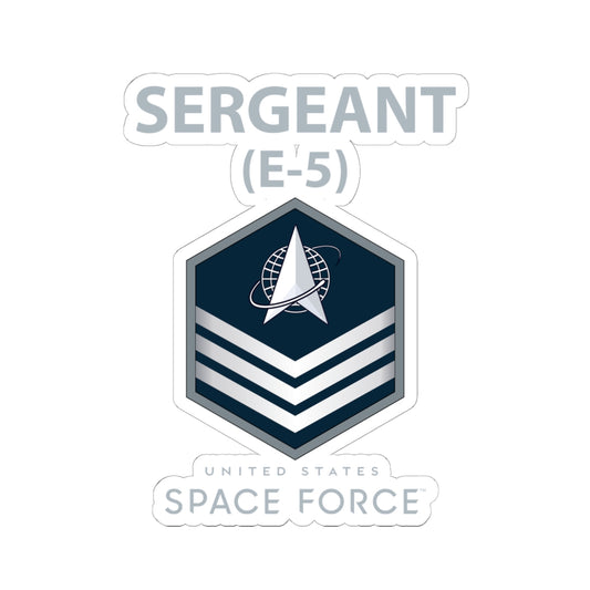Kiss-Cut Sticker - USSF - E5 Sergeant - US Space Force