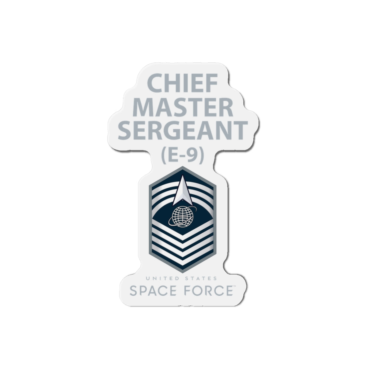 Die-Cut Magnet - USSF - E9 Chief Master Sergeant - US Space Force