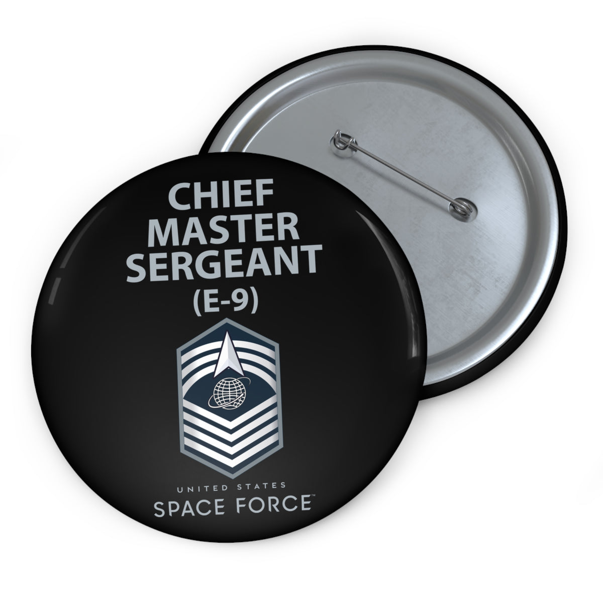 Custom Pin Button - USSF - E9 Chief Master Sergeant - US Space Force