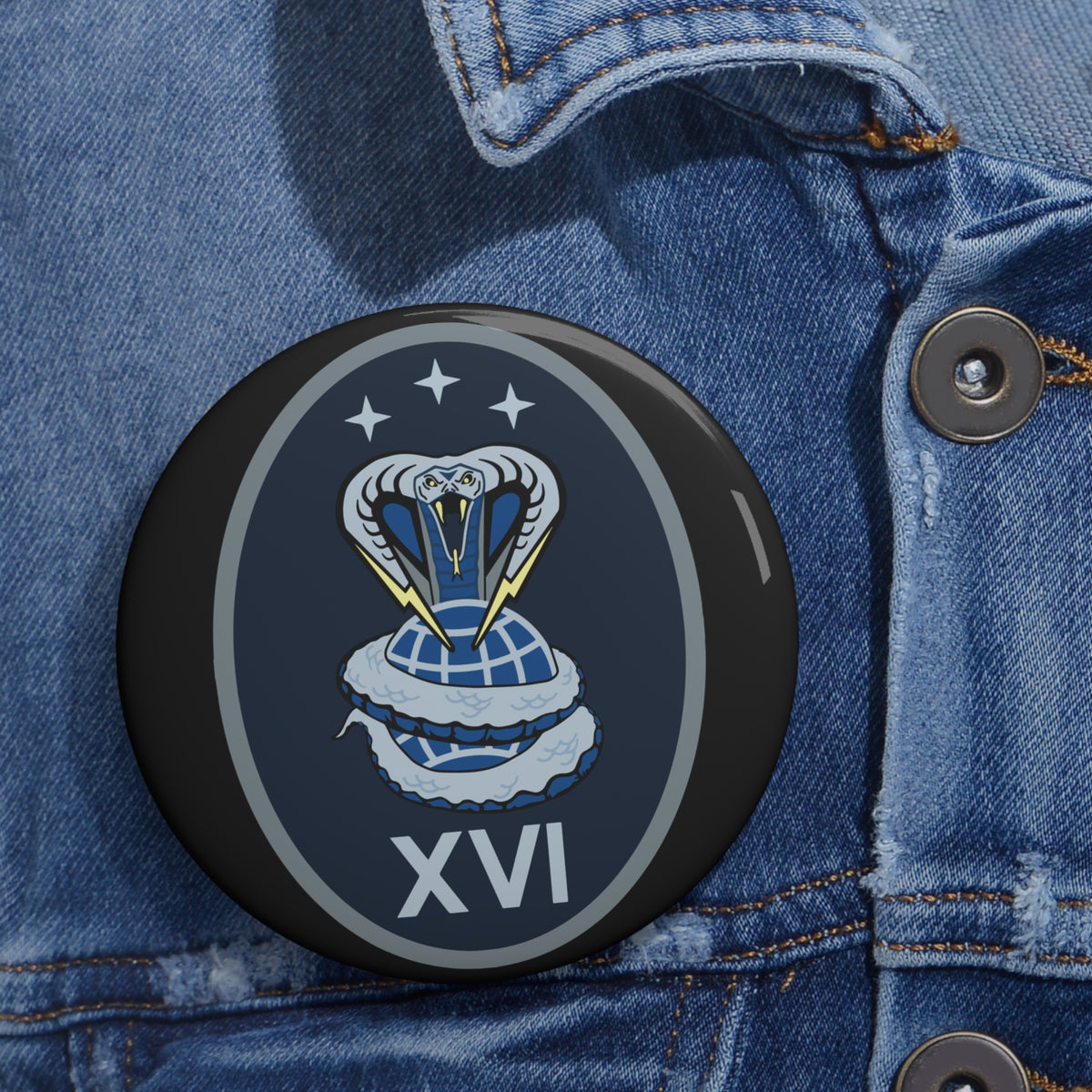Custom Pin Button - USSF - 16th Electromagnetic Warfare Squadron wo txt
