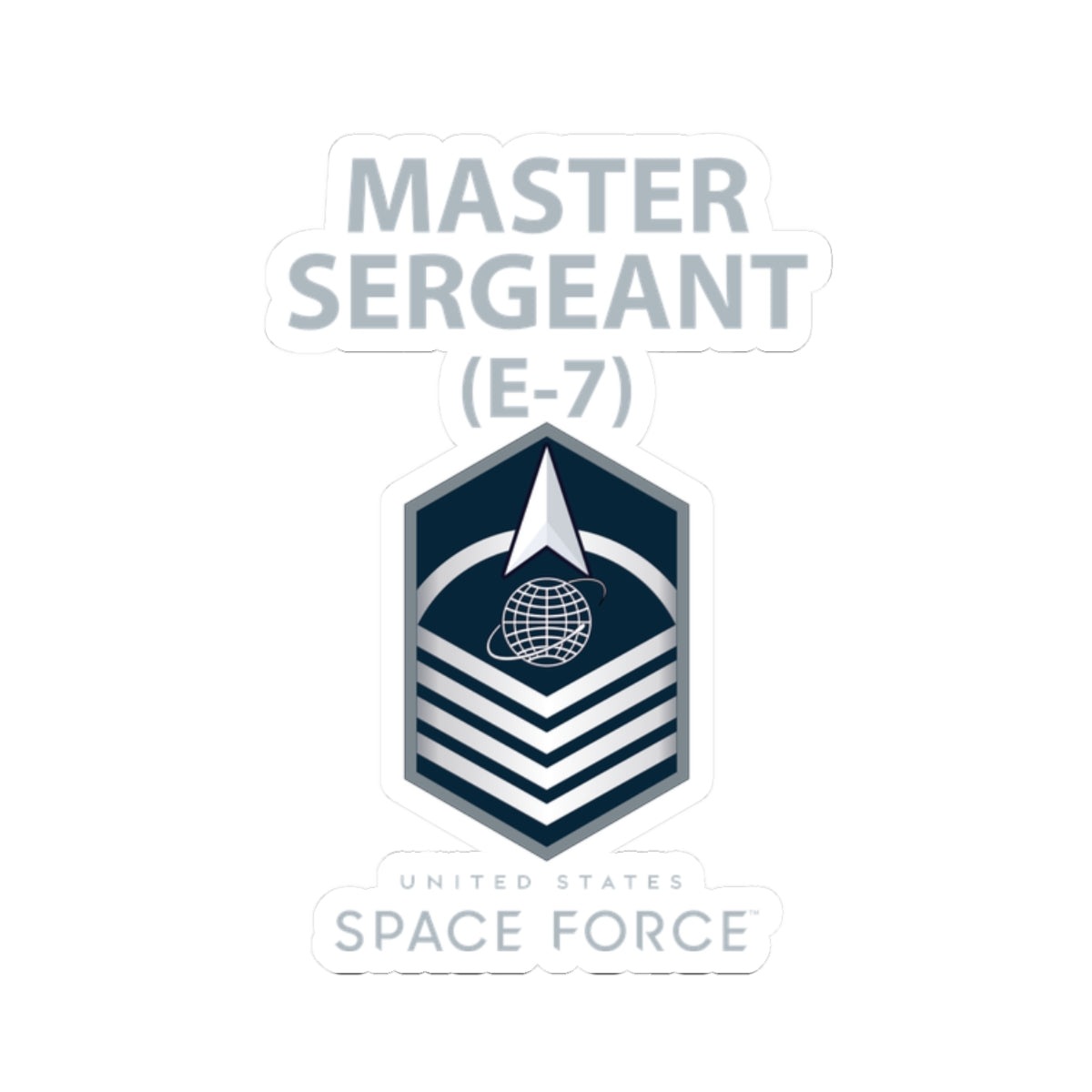 Kiss-Cut Sticker - USSF - E7 Master Sergeant - US Space Force