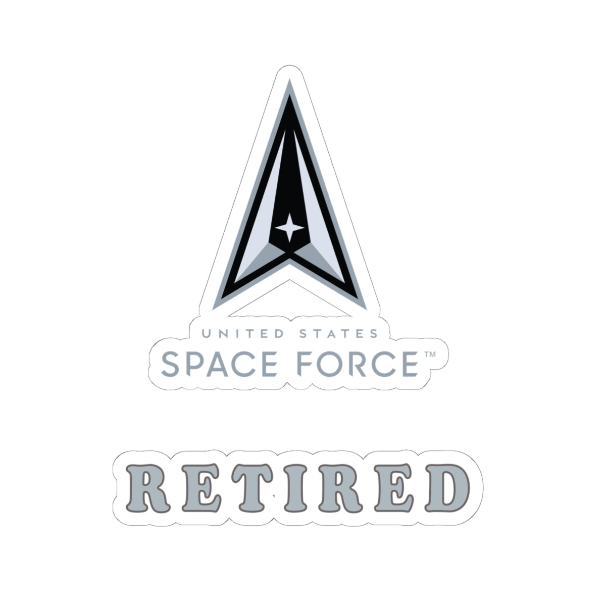 Kiss-Cut Sticker - USSF - Space Force - Retired