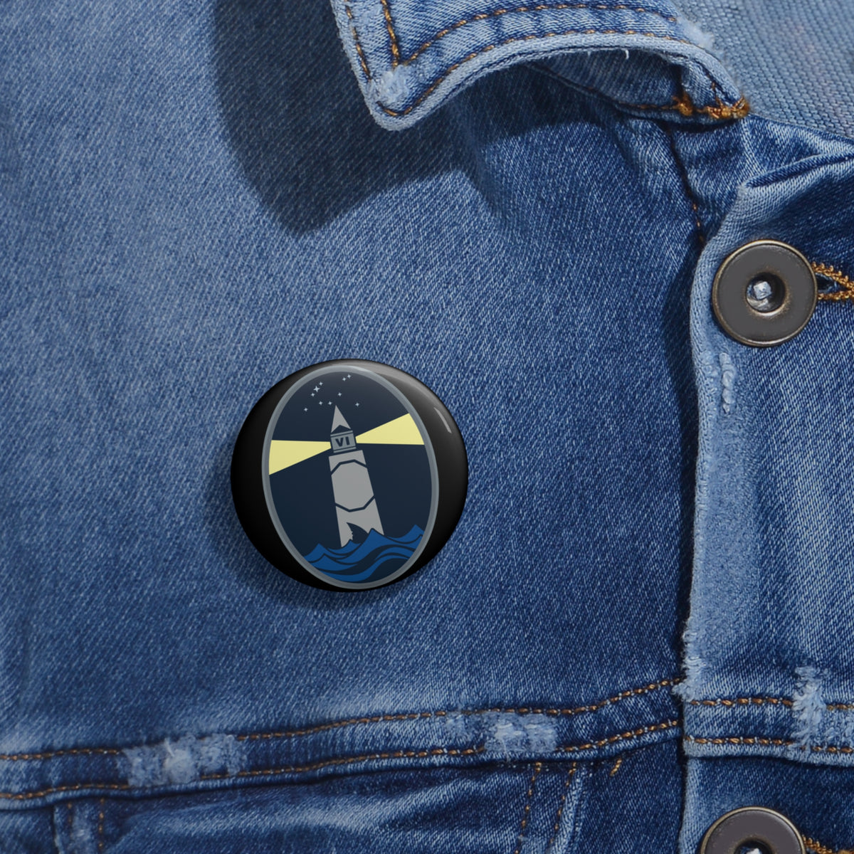 Custom Pin Button - USSF - 6th Space Warning Squadron wo txt