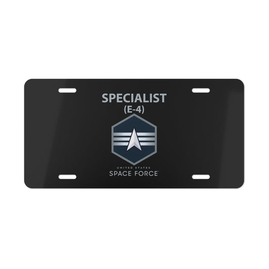 Vanity Plate - USSF - E4 Specialist - US Space Force