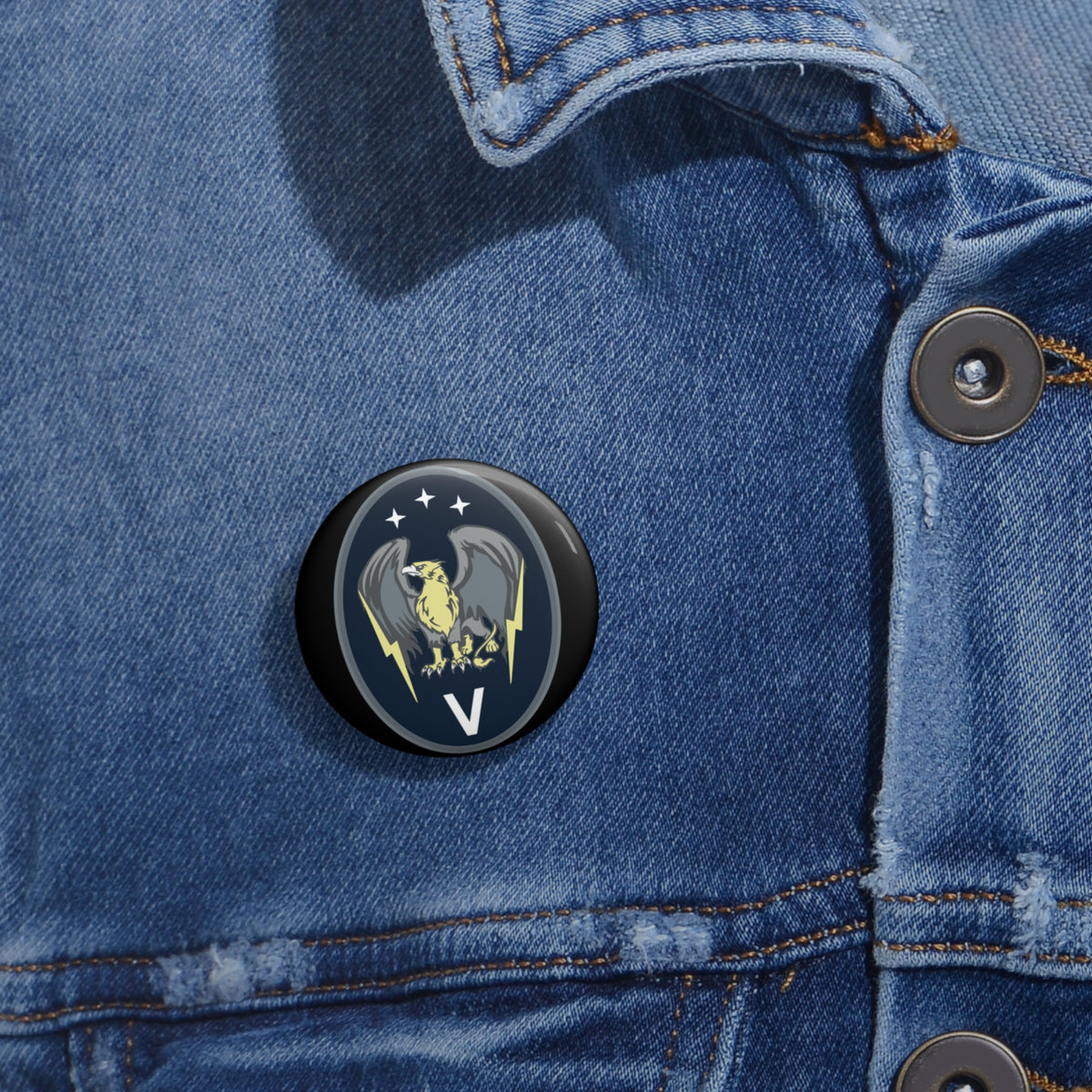 Custom Pin Button - USSF - 5th Electromagnetic Warfare Squadron wo txt X 300