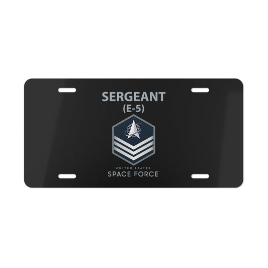 Vanity Plate - USSF - E5 Sergeant - US Space Force