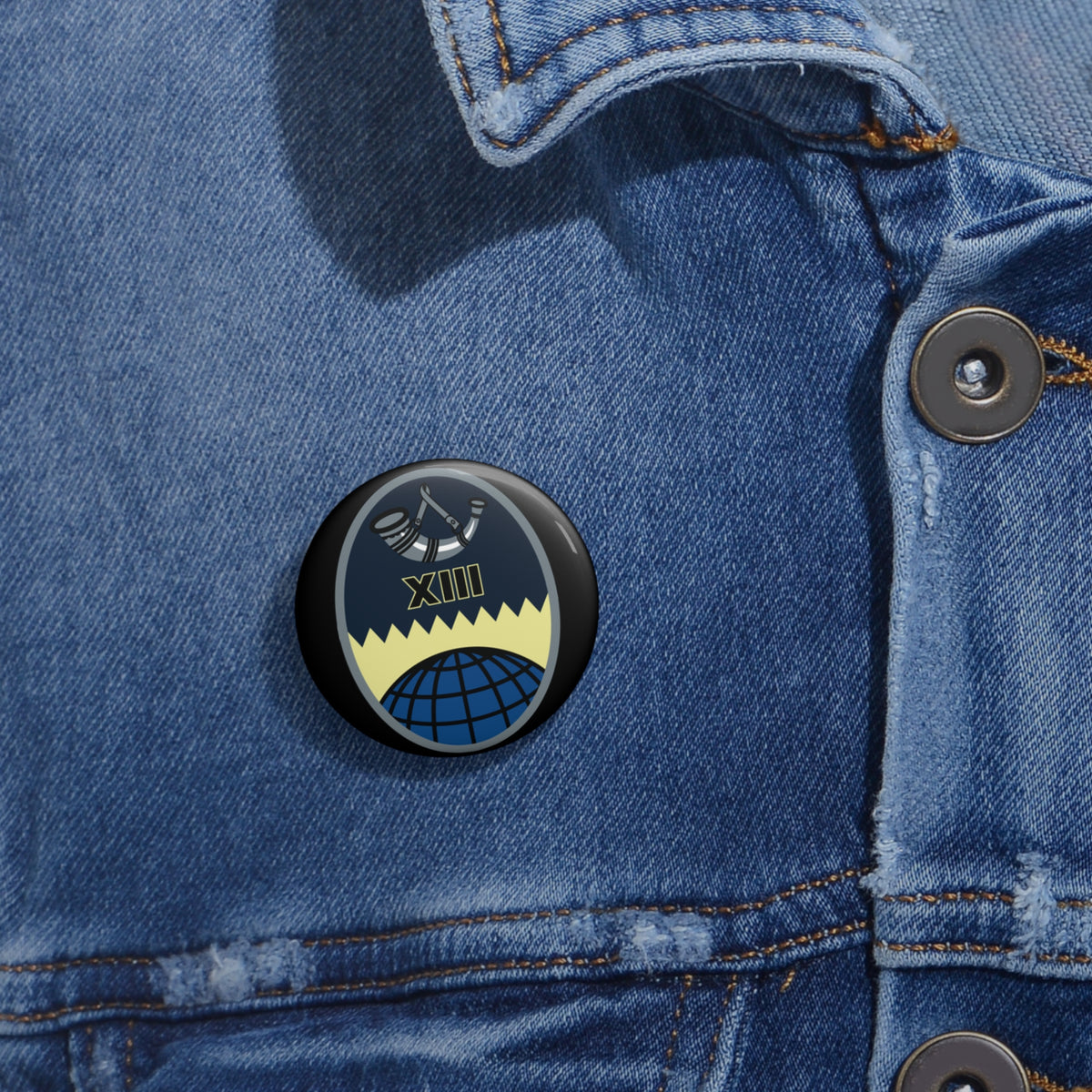 Custom Pin Button - USSF - 13th Space Warning Squadron wo txt