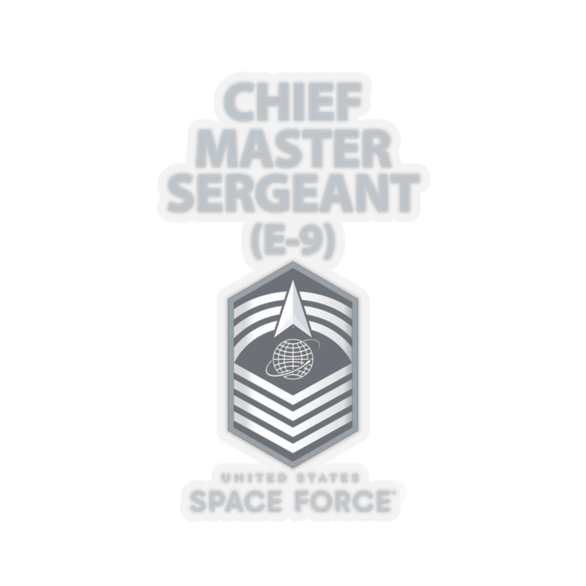 Kiss-Cut Sticker - USSF - E9 Chief Master Sergeant - US Space Force