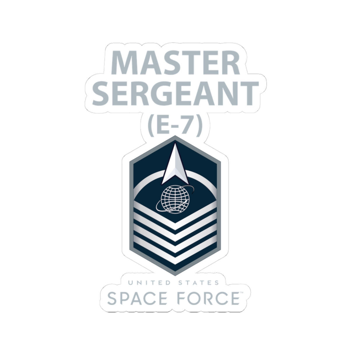 Kiss-Cut Sticker - USSF - E7 Master Sergeant - US Space Force