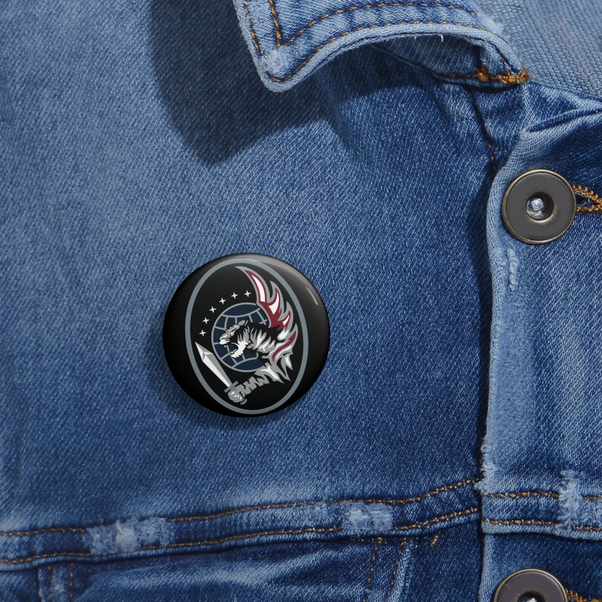 Custom Pin Button - USSF - 55th Combat Training Squadron wo txt