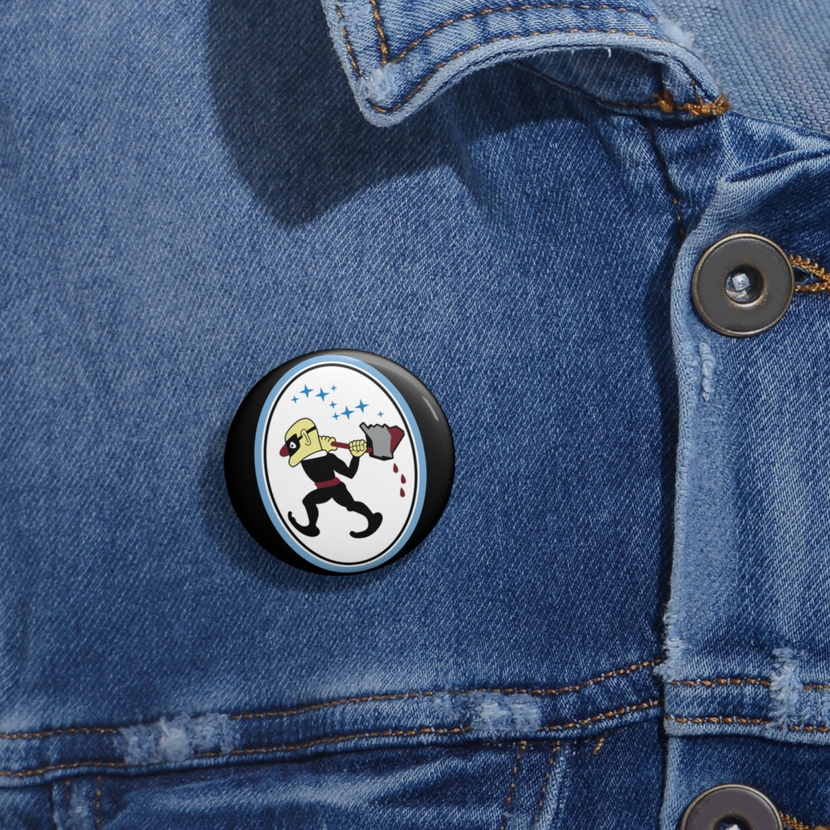 Custom Pin Button - USSF - 25th Space Range Squadron wo txt