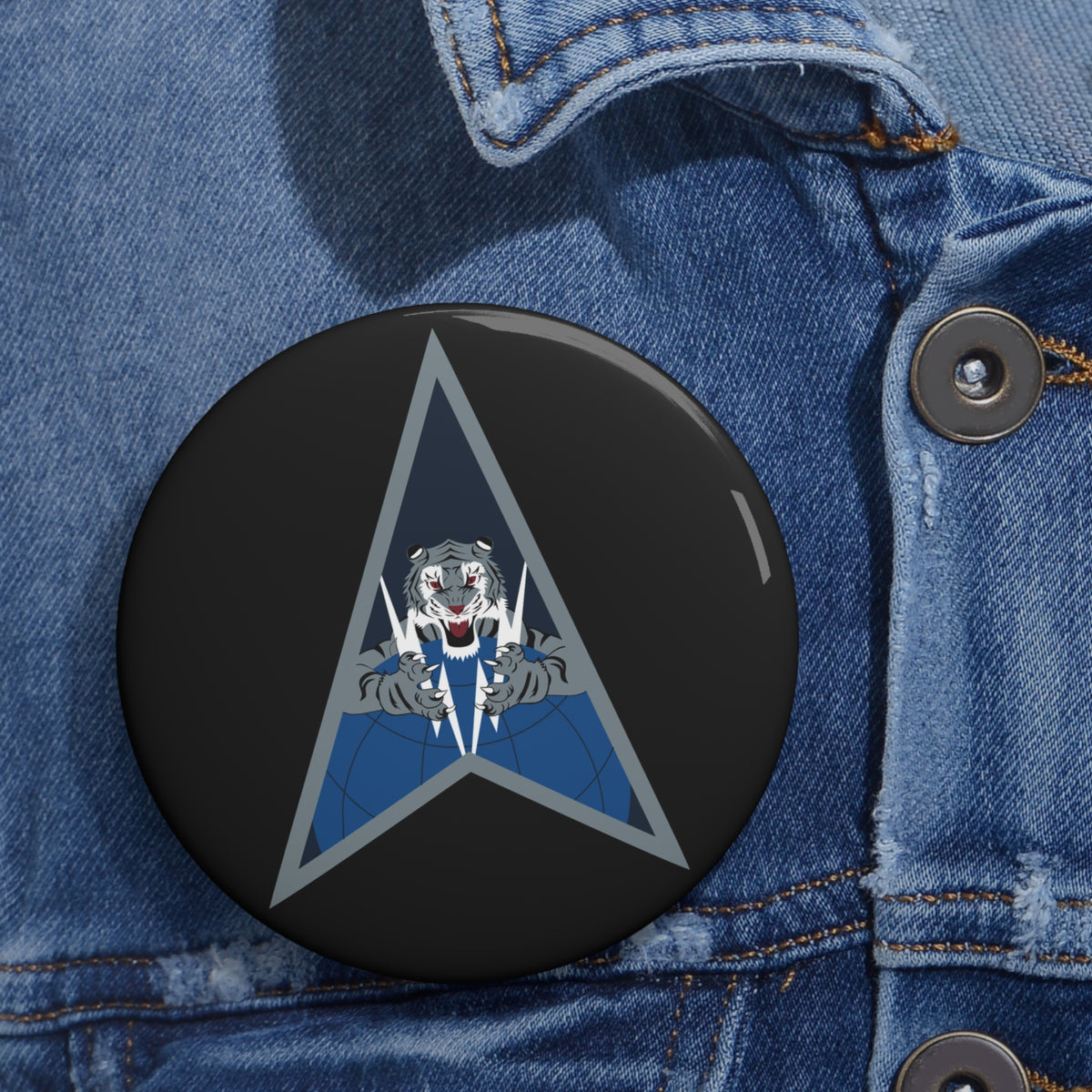 Custom Pin Button - USSF - Space Delta 5 wo txt