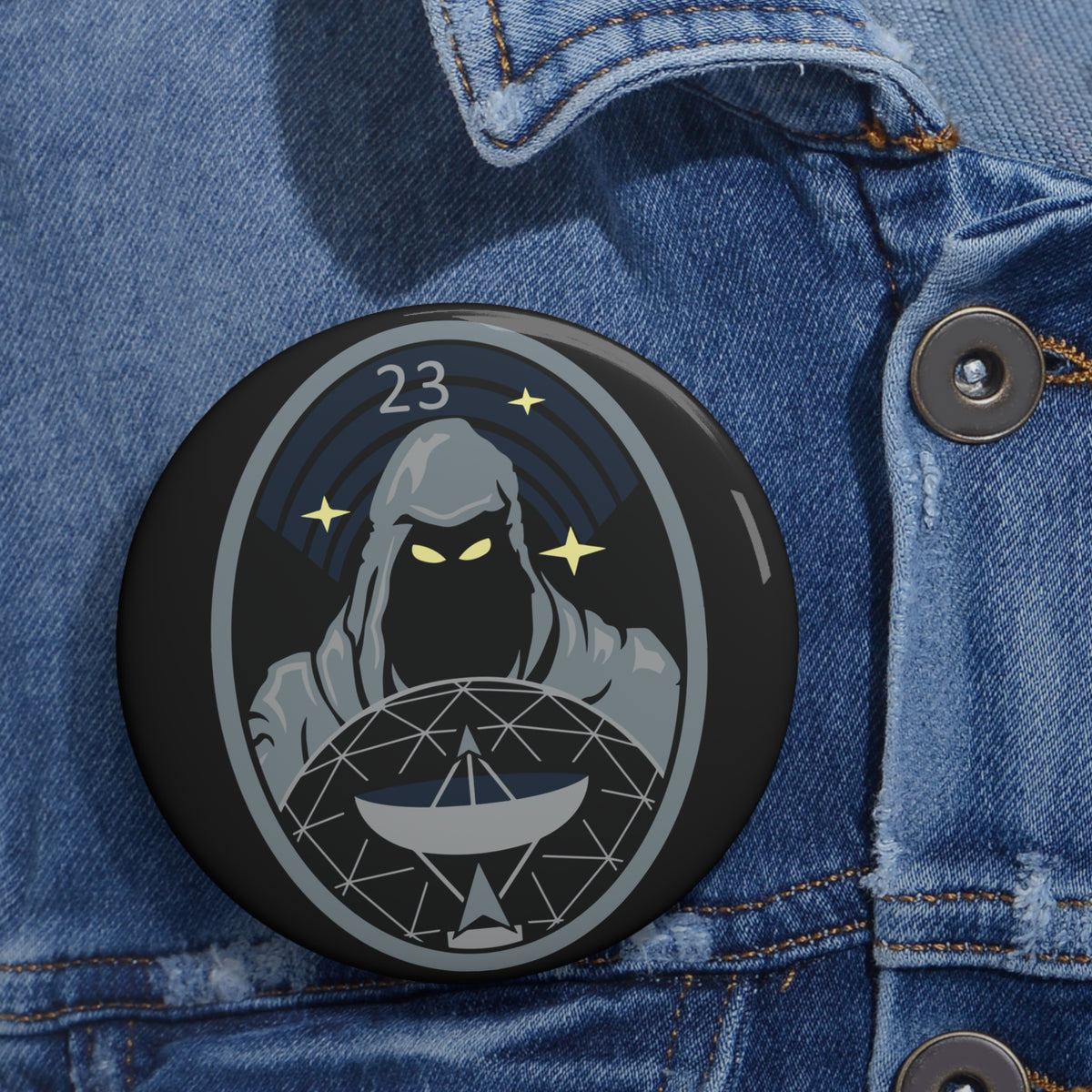 Custom Pin Button - USSF - 23rd Space Operations Squadron wo txt