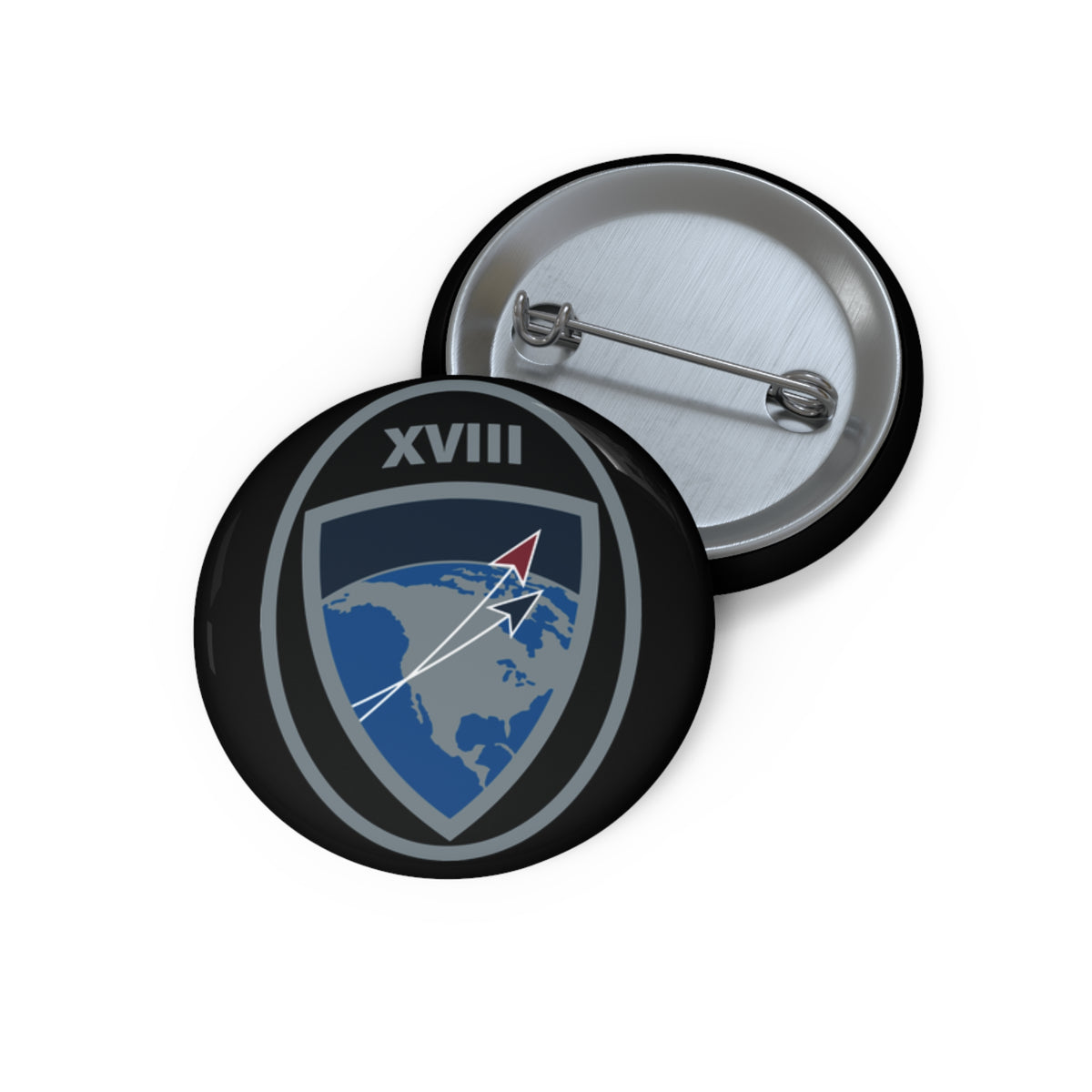 Custom Pin Button - USSF - 18th Space Defense Squadron wo txt