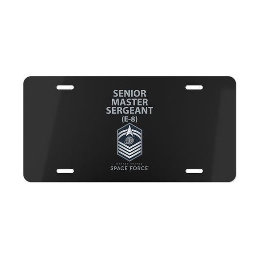Vanity Plate - USSF - E8 Senior Master Sergeant - US Space Force