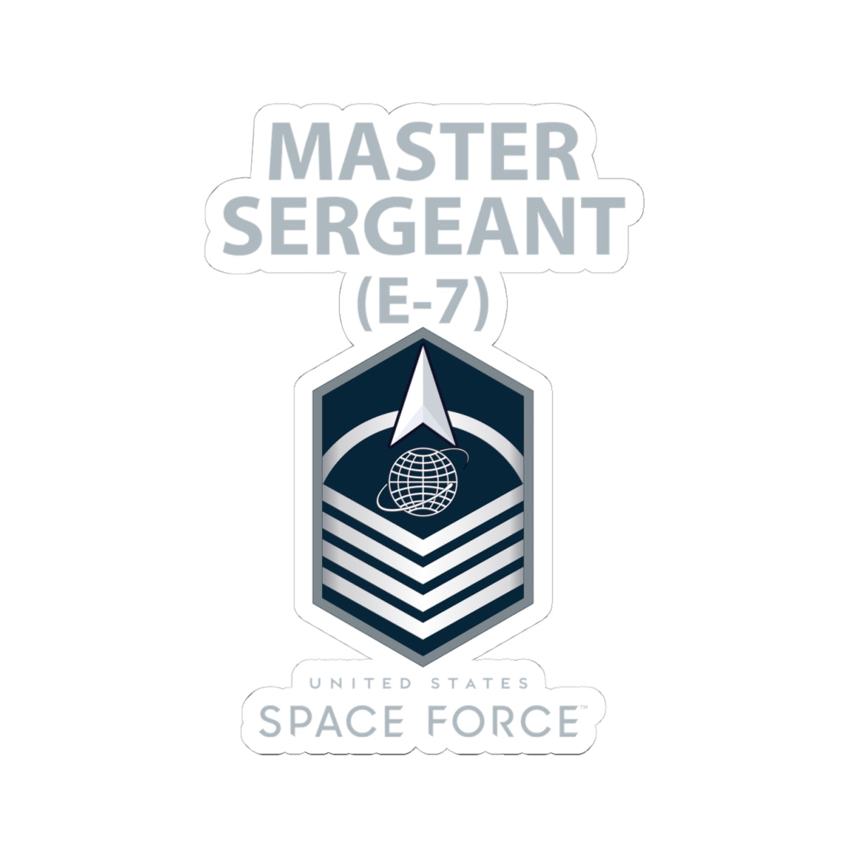 Kiss-Cut Sticker - USSF - E7 Master Sergeant - US Space Force