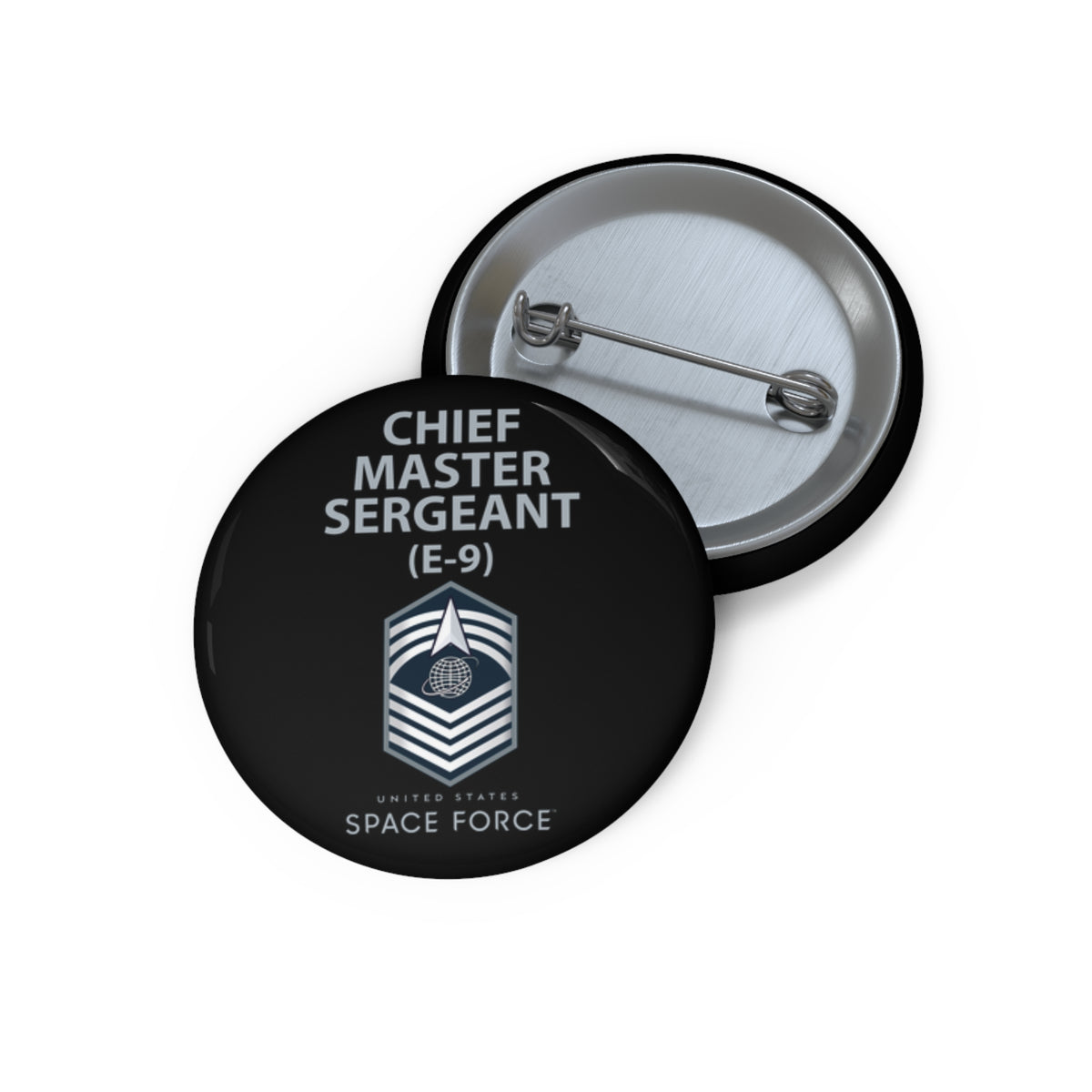 Custom Pin Button - USSF - E9 Chief Master Sergeant - US Space Force