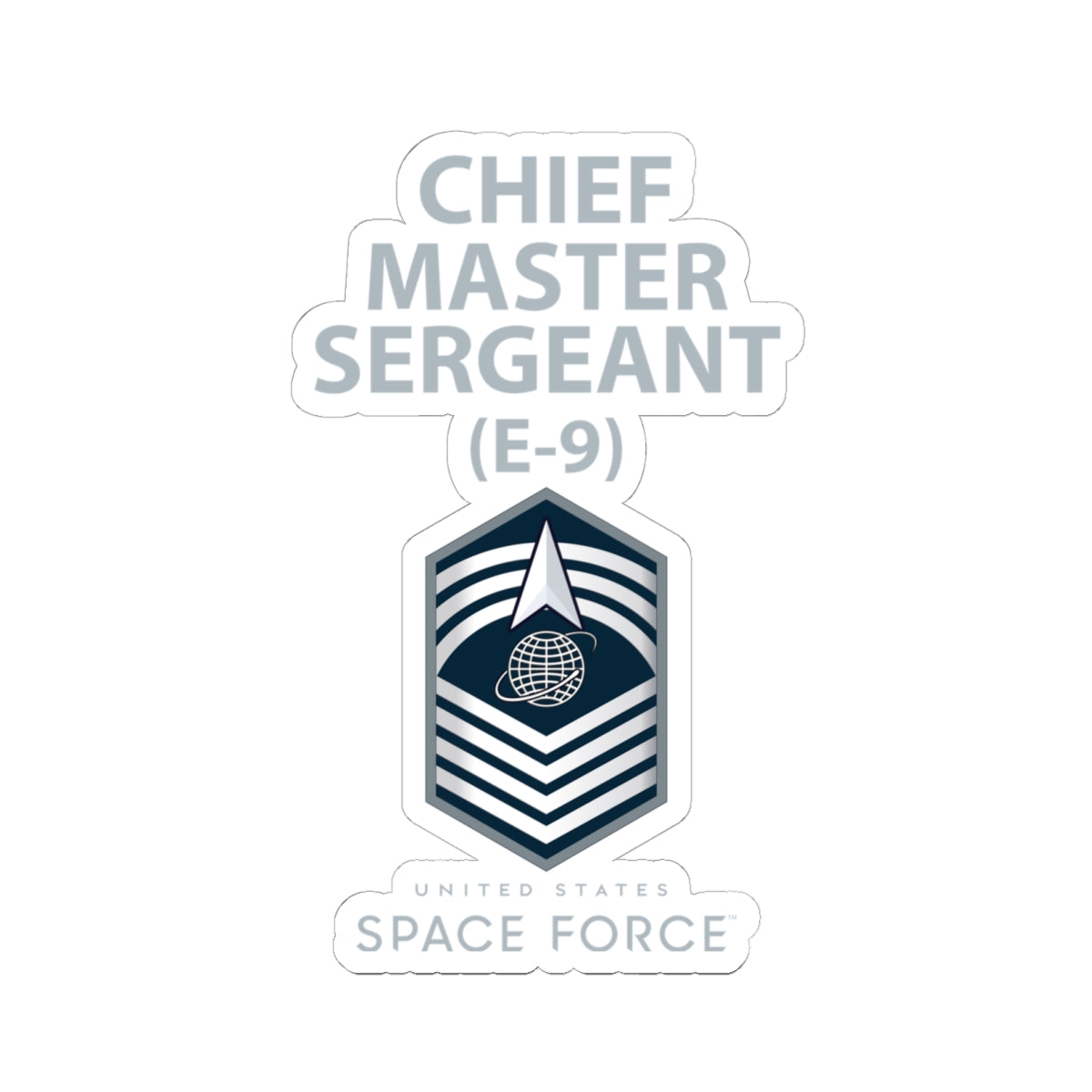 Kiss-Cut Sticker - USSF - E9 Chief Master Sergeant - US Space Force