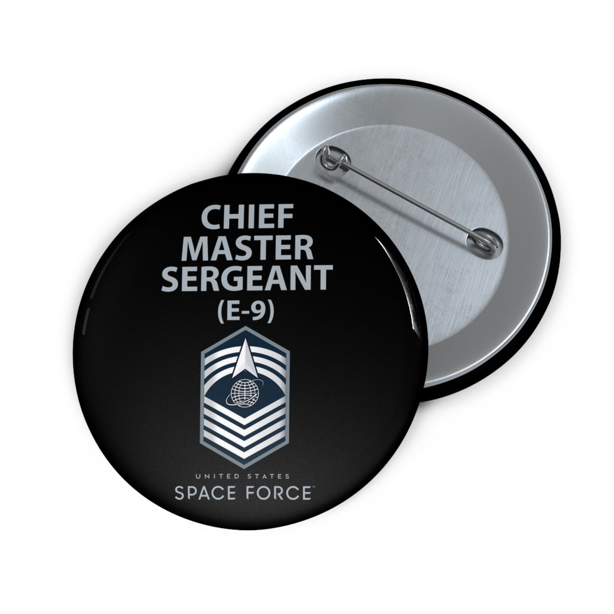 Custom Pin Button - USSF - E9 Chief Master Sergeant - US Space Force